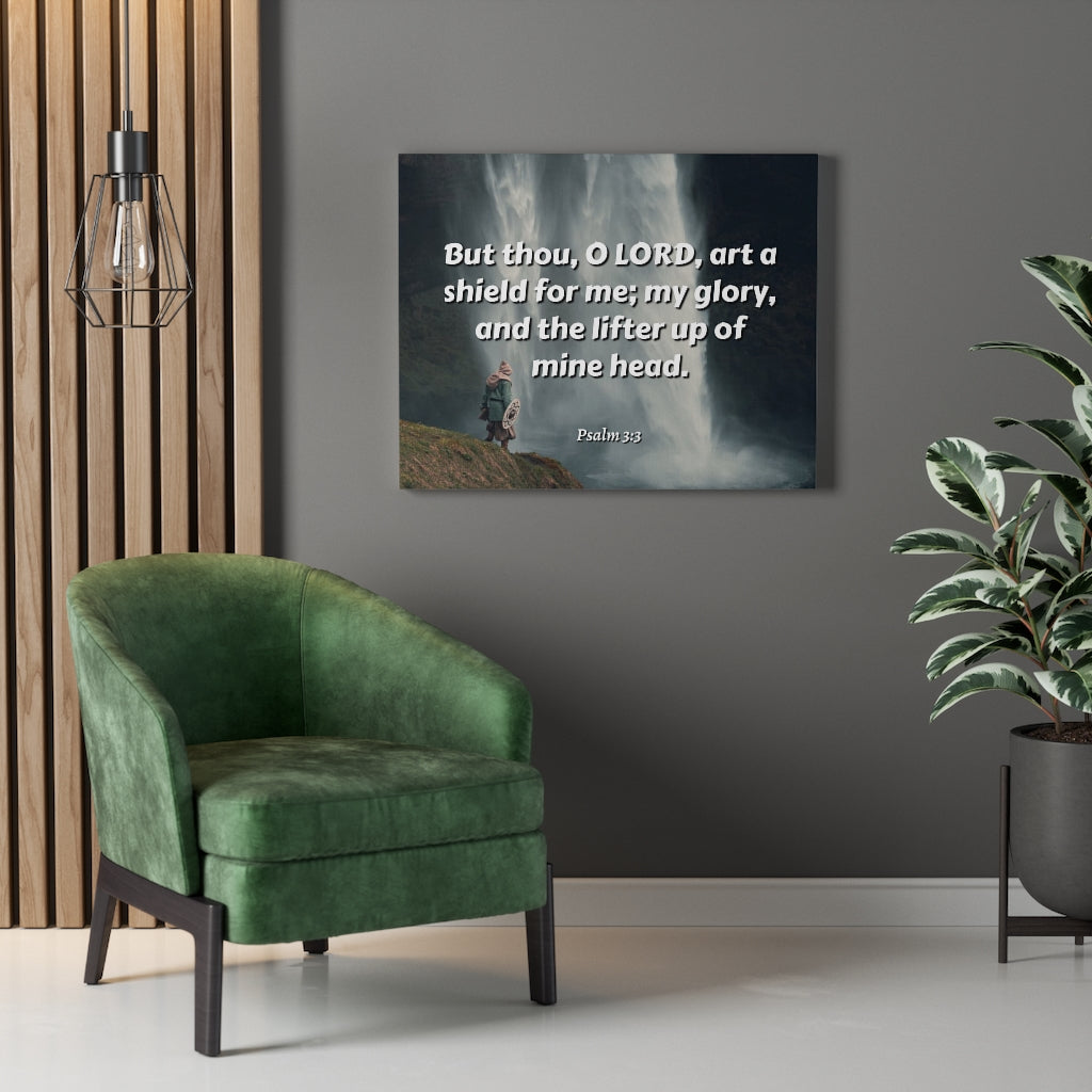 Scripture Walls My Shield Psalm 3:3 Bible Verse Canvas Christian Wall Art Ready to Hang Unframed-Express Your Love Gifts