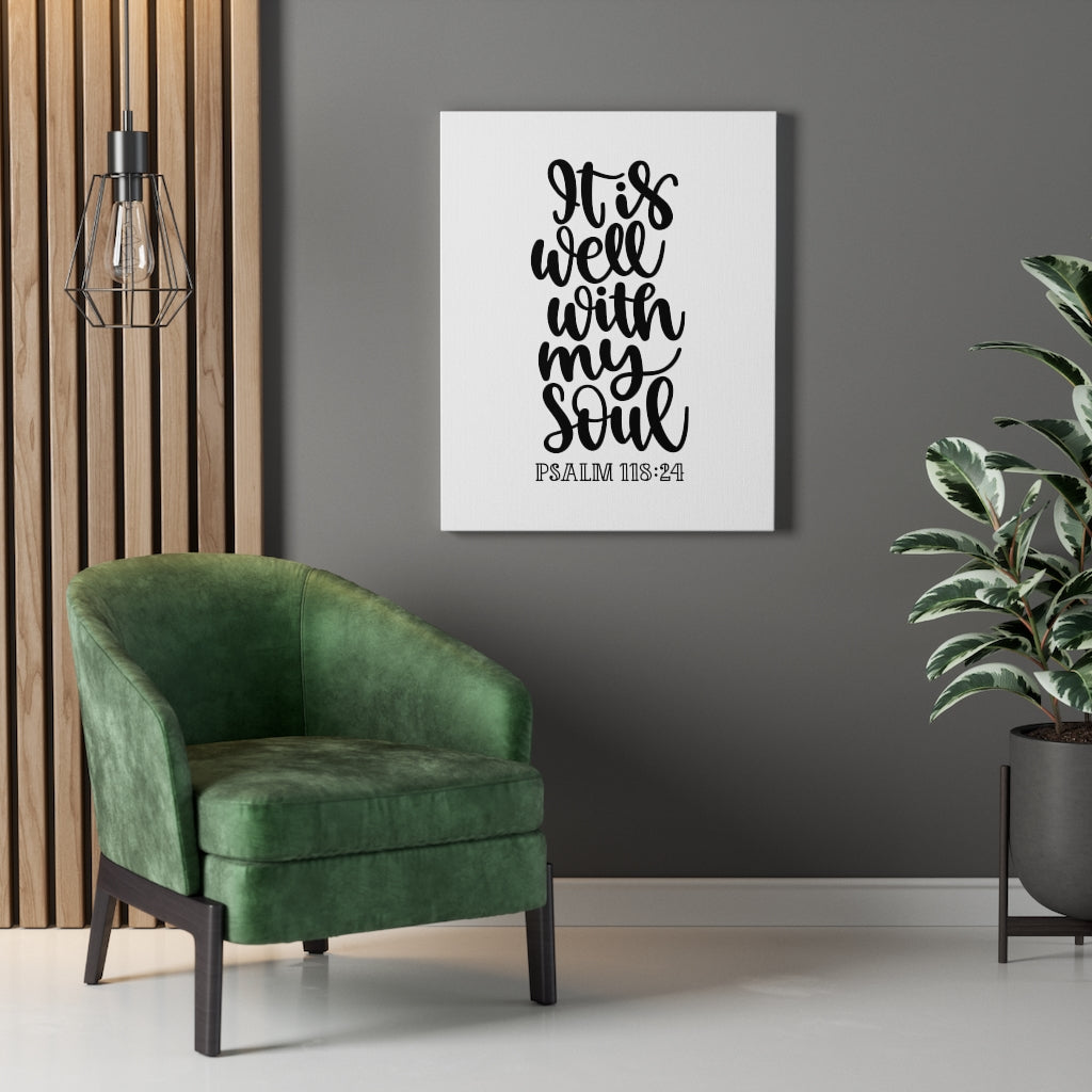 Scripture Walls My Soul Psalm 118:24 Bible Verse Canvas Christian Wall Art Ready to Hang Unframed-Express Your Love Gifts