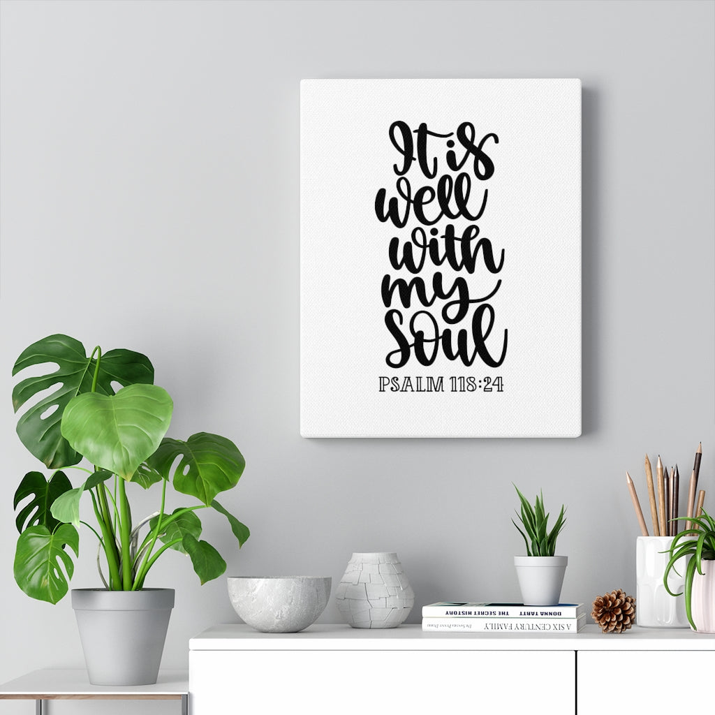 Scripture Walls My Soul Psalm 118:24 Bible Verse Canvas Christian Wall Art Ready to Hang Unframed-Express Your Love Gifts