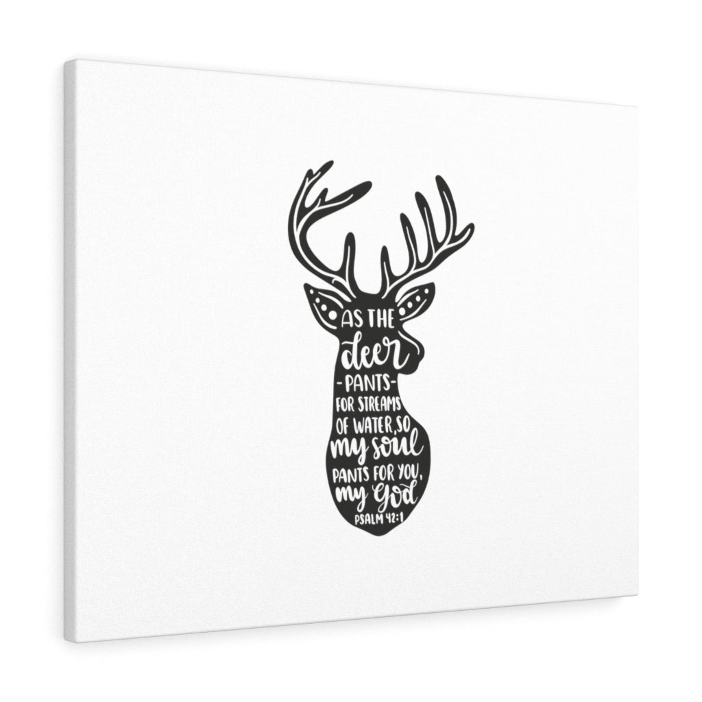 Scripture Walls My Soul Psalm 42:1 Bible Verse Canvas Christian Wall Art Ready to Hang Unframed-Express Your Love Gifts
