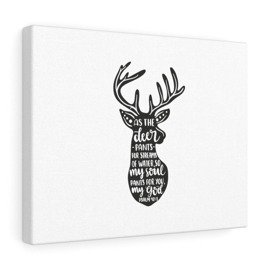 Scripture Walls My Soul Psalm 42:1 Bible Verse Canvas Christian Wall Art Ready to Hang Unframed-Express Your Love Gifts