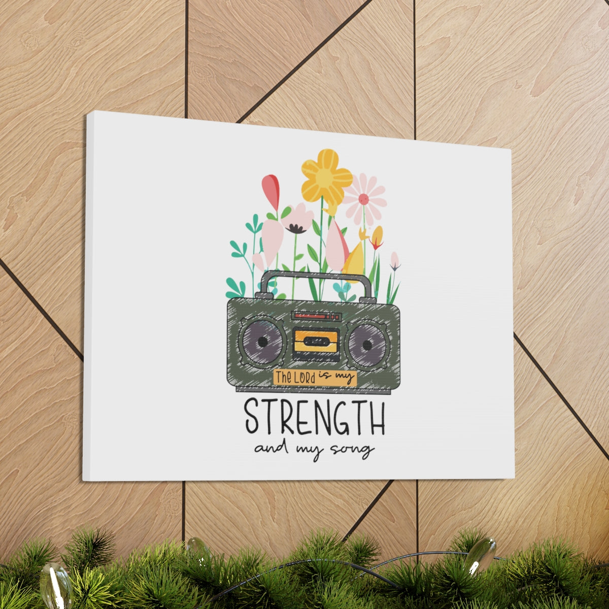 Scripture Walls My Strength And My Song Deuteronomy 31:6 Christian Wall Art Bible Verse Print Ready to Hang Unframed-Express Your Love Gifts