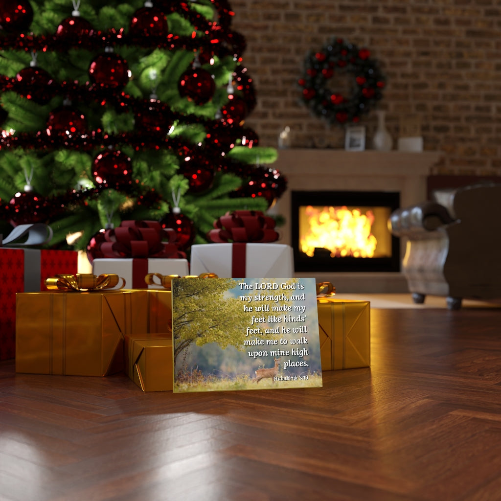 Scripture Walls My Strength Habakkuk 3:19 Bible Verse Canvas Christian Wall Art Ready to Hang Unframed-Express Your Love Gifts