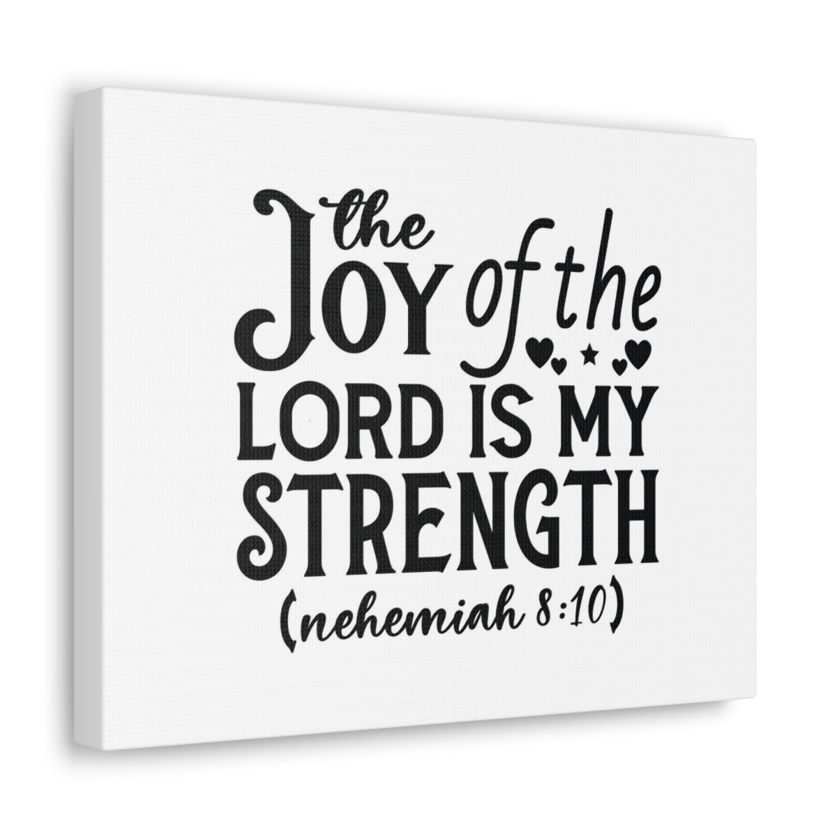 Scripture Walls My Strength Nehemiah 8:10 Hearts Bible Verse Canvas Christian Wall Art Ready to Hang Unframed-Express Your Love Gifts