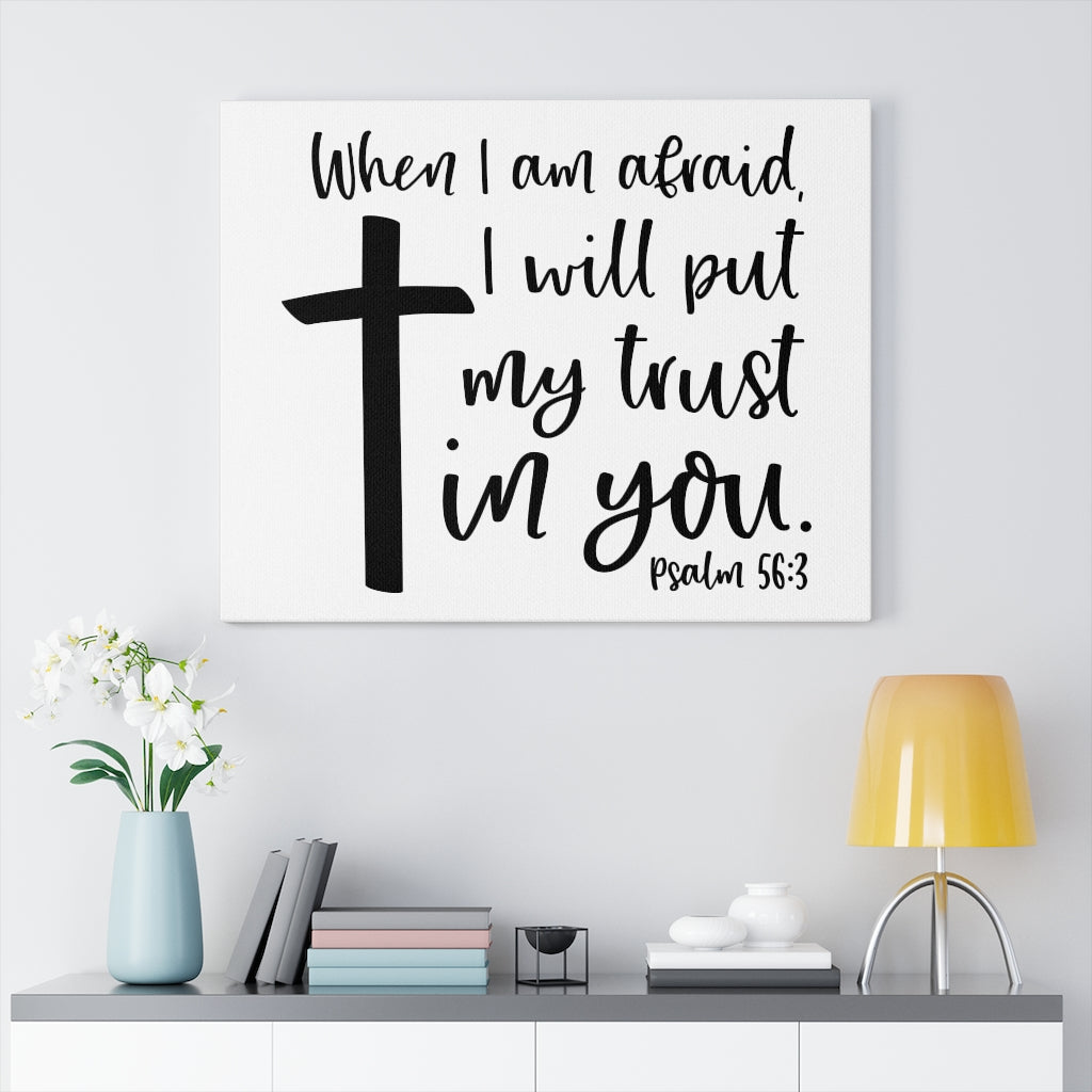 Scripture Walls My Trust In You Psalm 56:3 Bible Verse Canvas Christian Wall Art Ready to Hang Unframed-Express Your Love Gifts