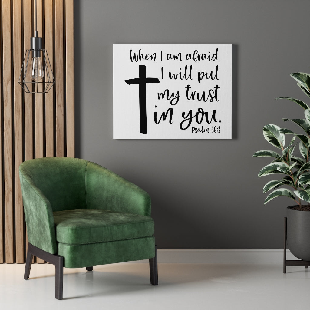 Scripture Walls My Trust In You Psalm 56:3 Bible Verse Canvas Christian Wall Art Ready to Hang Unframed-Express Your Love Gifts