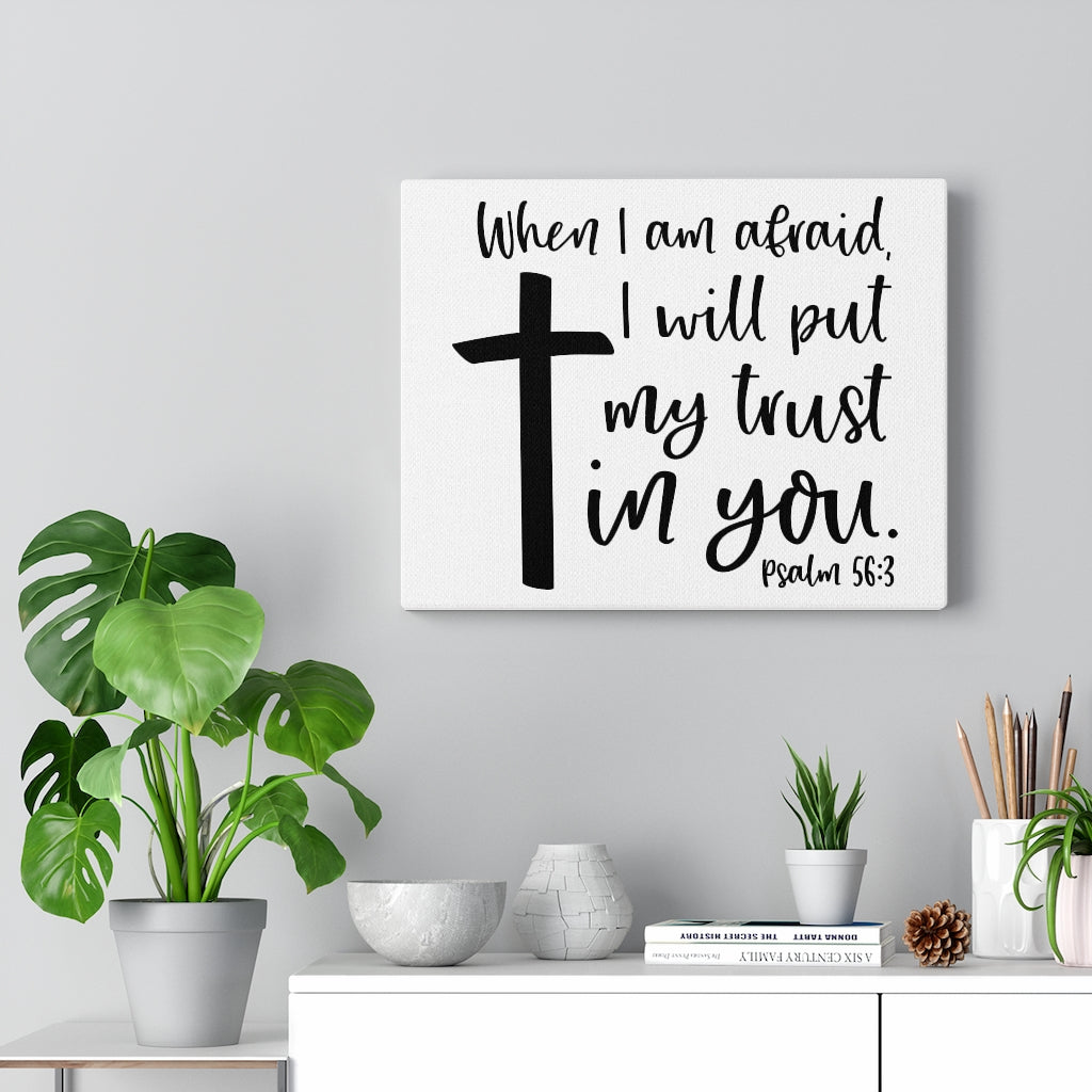 Scripture Walls My Trust In You Psalm 56:3 Bible Verse Canvas Christian Wall Art Ready to Hang Unframed-Express Your Love Gifts