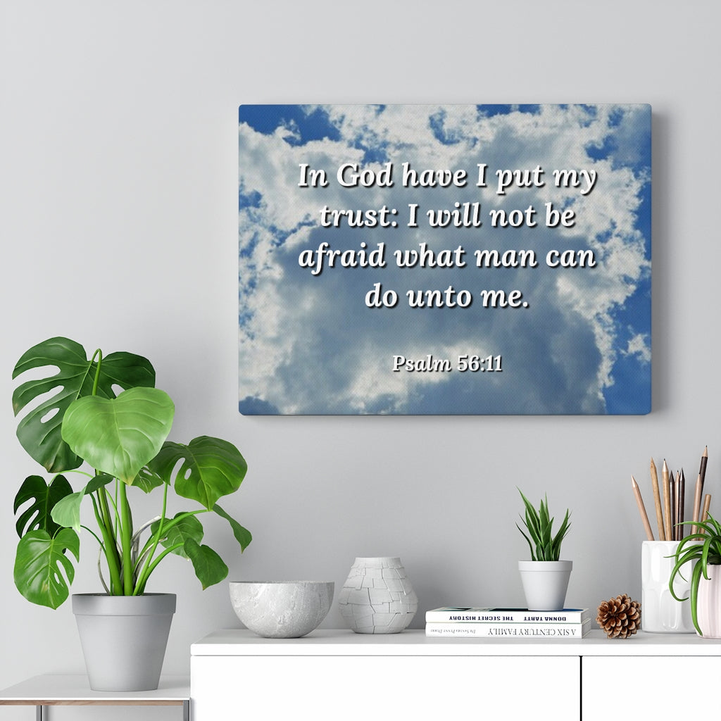 Scripture Walls My Trust Psalm 56:11 Bible Verse Canvas Christian Wall Art Ready to Hang Unframed-Express Your Love Gifts