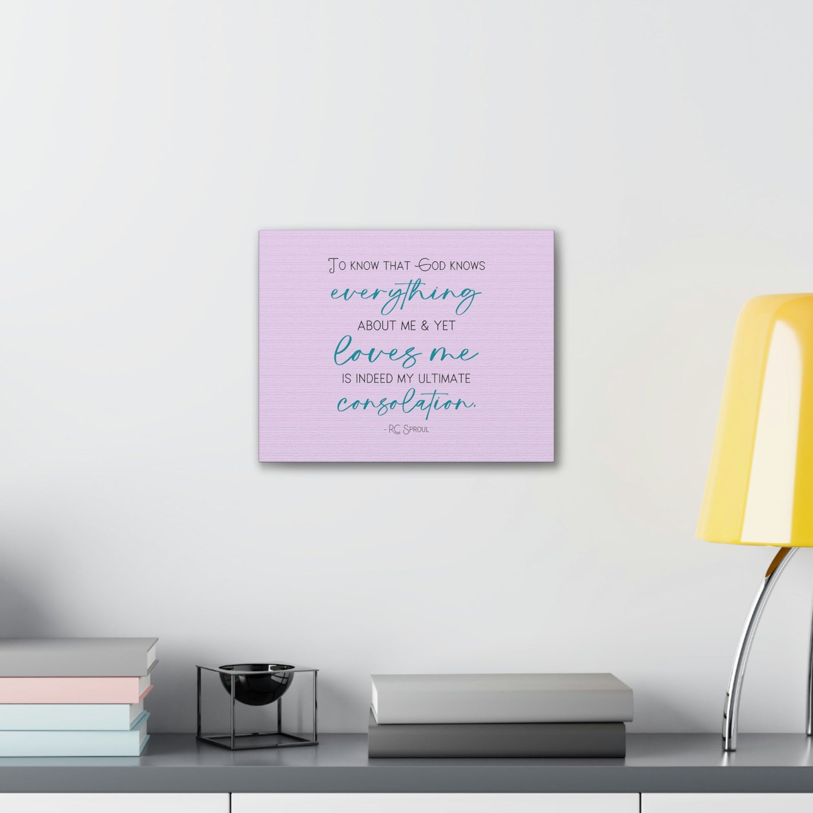 Scripture Walls My Ultimate Consolation RC Sproul 1 John 3:20 Bible Canvas Christian Wall Art Ready to Hang Unframed-Express Your Love Gifts
