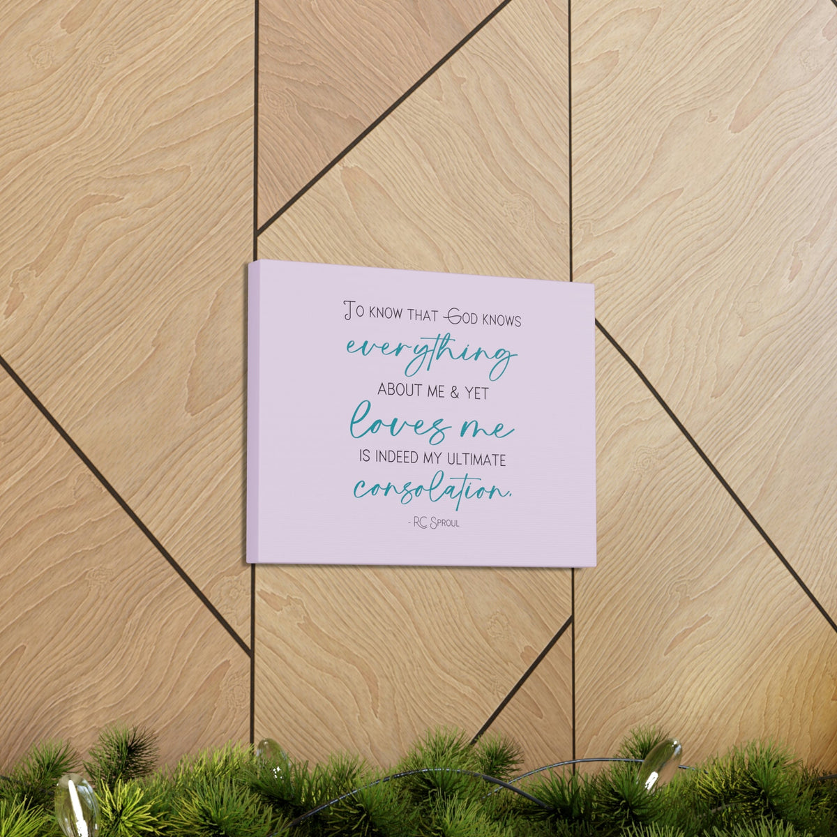Scripture Walls My Ultimate Consolation RC Sproul 1 John 3:20 Bible Canvas Christian Wall Art Ready to Hang Unframed-Express Your Love Gifts