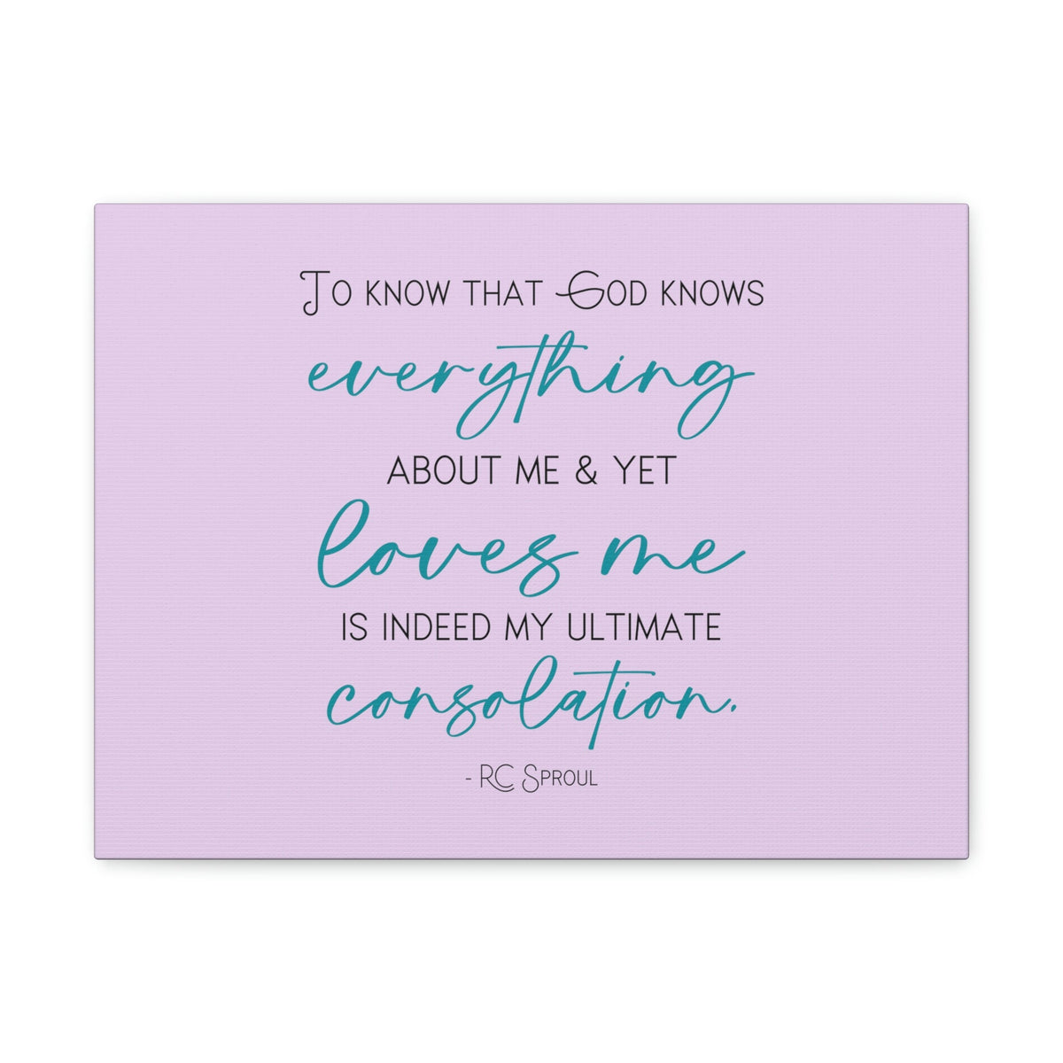 Scripture Walls My Ultimate Consolation RC Sproul 1 John 3:20 Bible Canvas Christian Wall Art Ready to Hang Unframed-Express Your Love Gifts