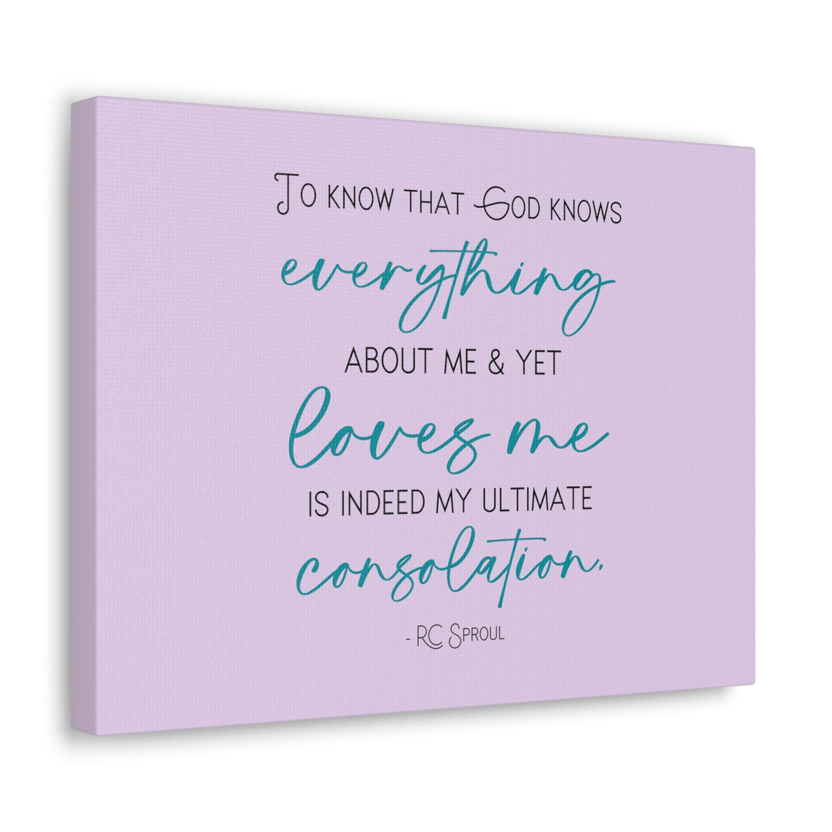 Scripture Walls My Ultimate Consolation RC Sproul 1 John 3:20 Bible Canvas Christian Wall Art Ready to Hang Unframed-Express Your Love Gifts