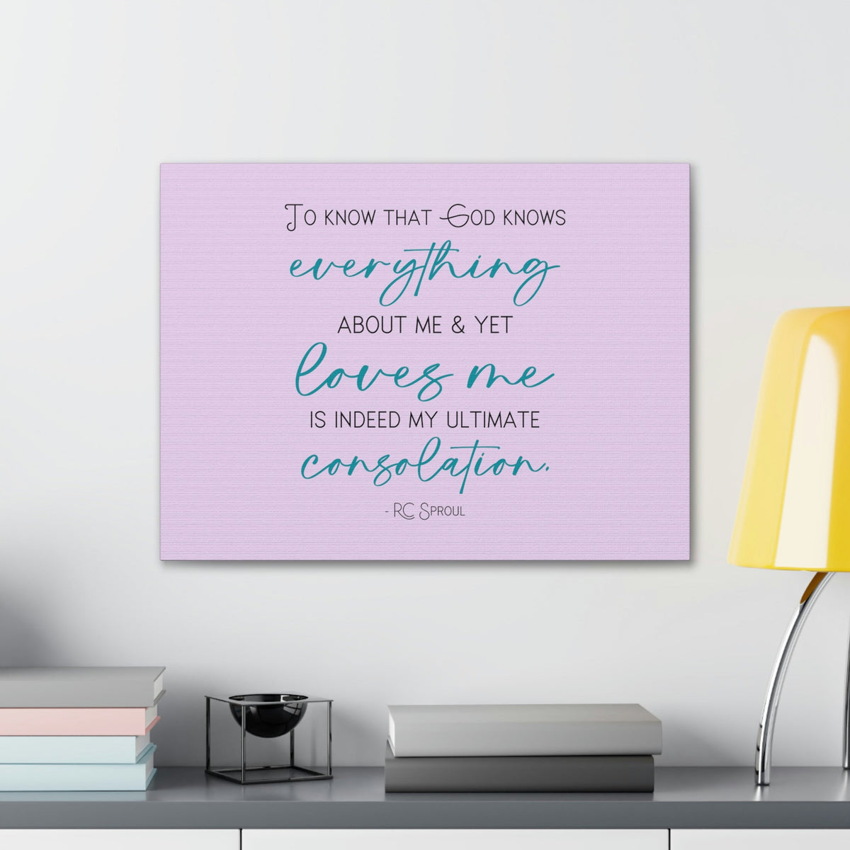 Scripture Walls My Ultimate Consolation RC Sproul 1 John 3:20 Bible Canvas Christian Wall Art Ready to Hang Unframed-Express Your Love Gifts