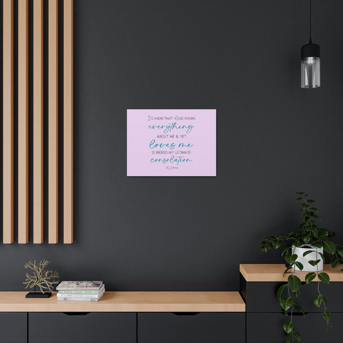 Scripture Walls My Ultimate Consolation RC Sproul 1 John 3:20 Bible Canvas Christian Wall Art Ready to Hang Unframed-Express Your Love Gifts