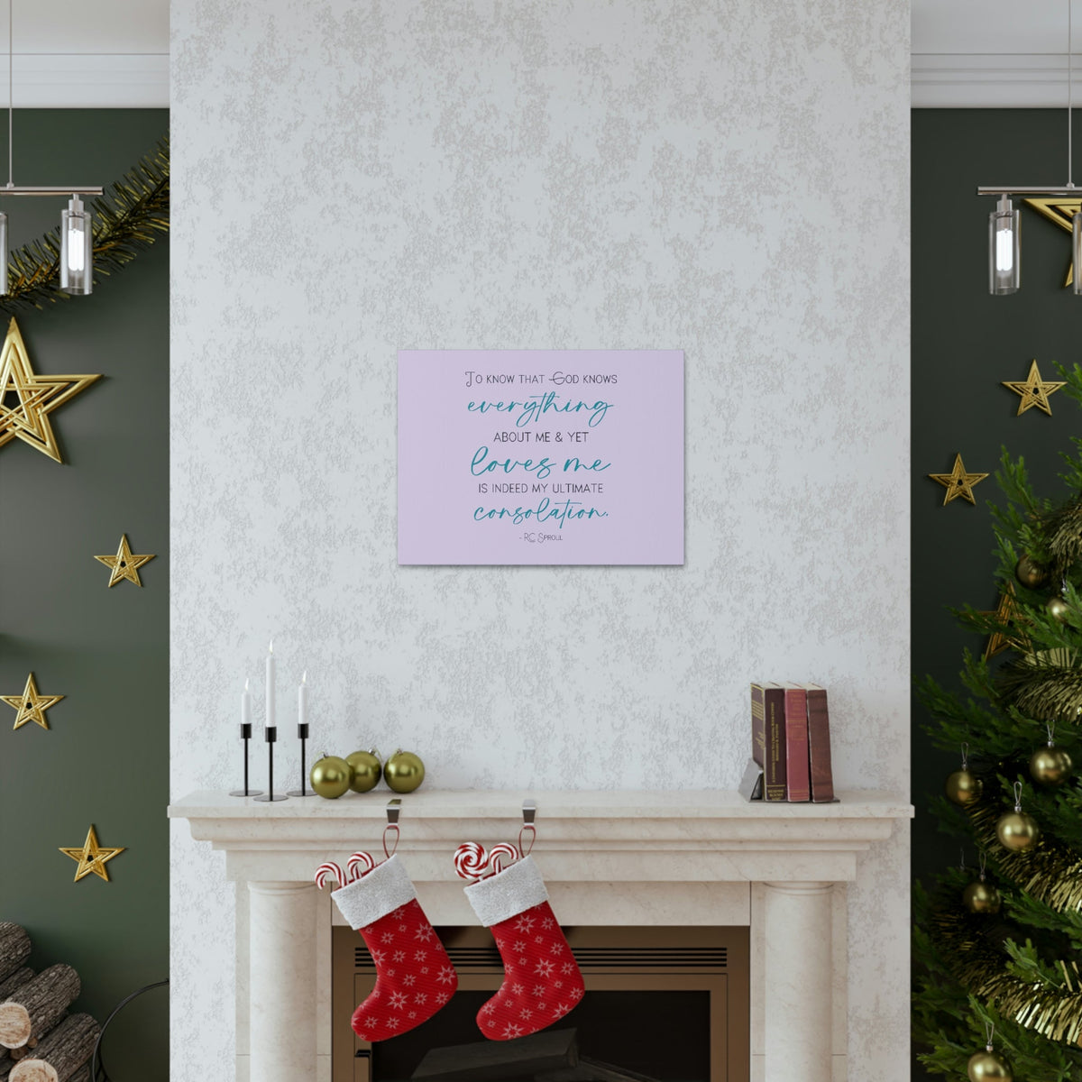 Scripture Walls My Ultimate Consolation RC Sproul 1 John 3:20 Bible Canvas Christian Wall Art Ready to Hang Unframed-Express Your Love Gifts