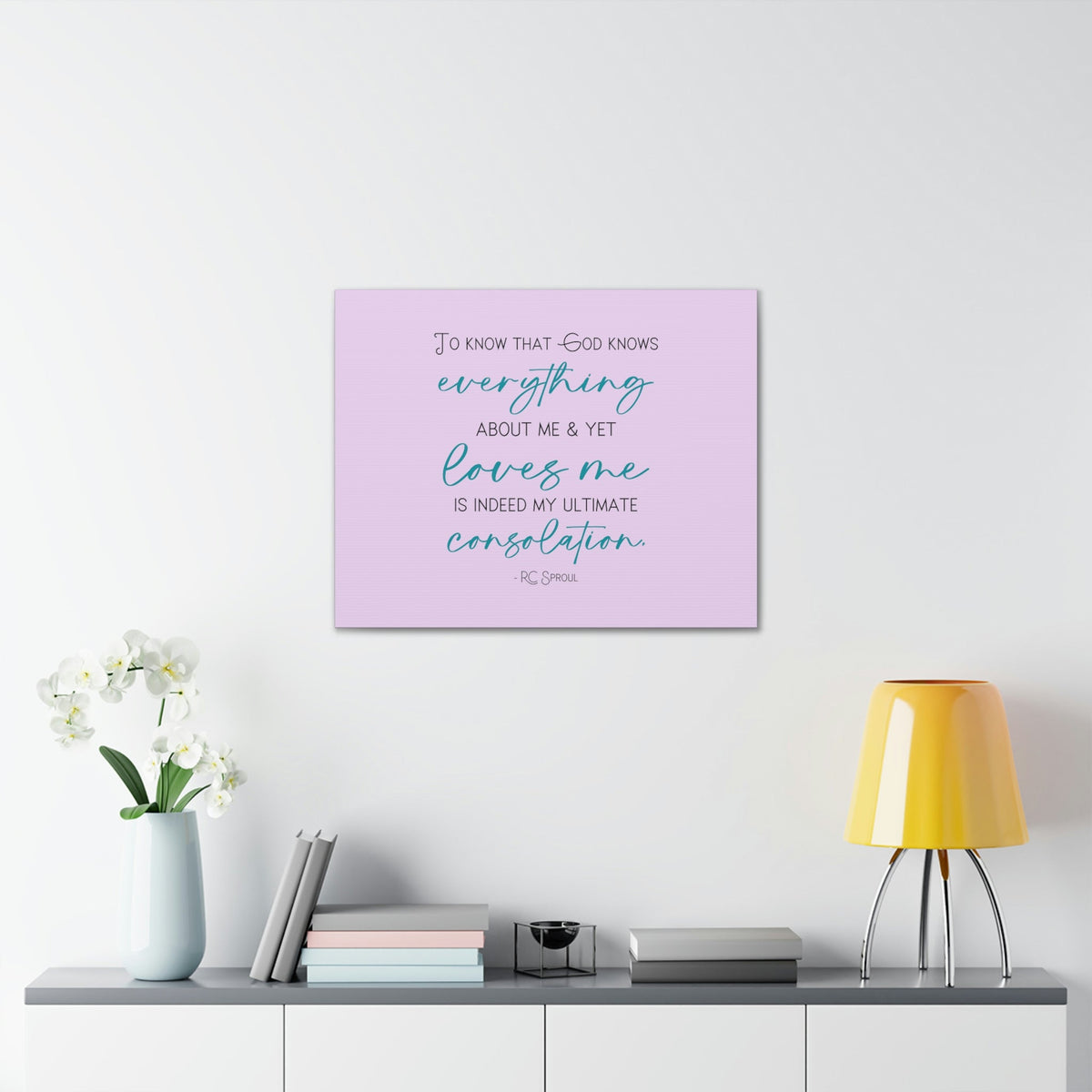 Scripture Walls My Ultimate Consolation RC Sproul 1 John 3:20 Bible Canvas Christian Wall Art Ready to Hang Unframed-Express Your Love Gifts