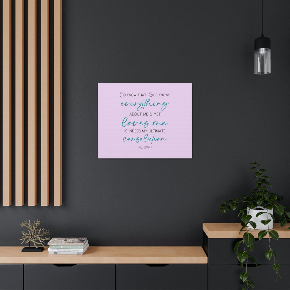 Scripture Walls My Ultimate Consolation RC Sproul 1 John 3:20 Bible Canvas Christian Wall Art Ready to Hang Unframed-Express Your Love Gifts