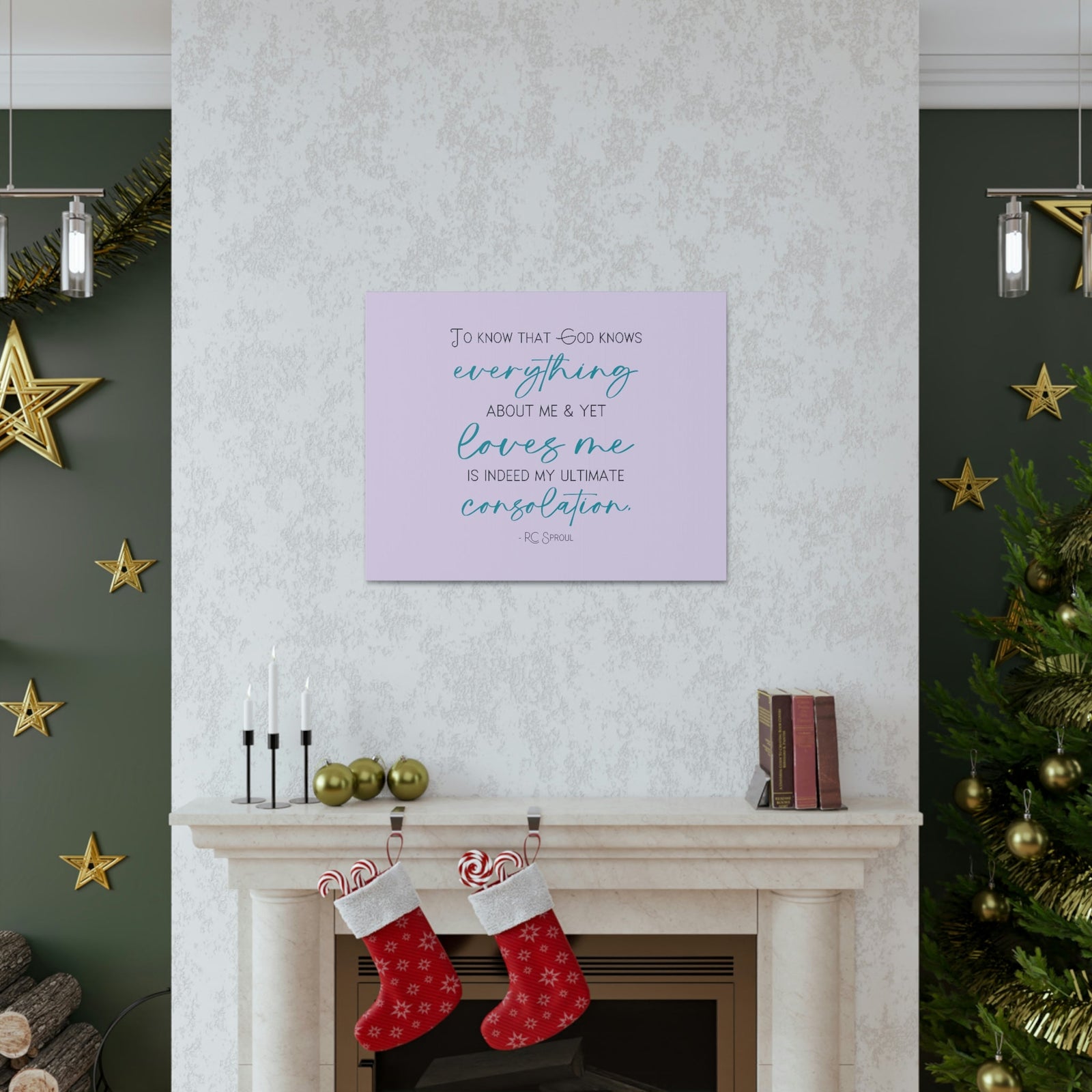 Scripture Walls My Ultimate Consolation RC Sproul 1 John 3:20 Bible Canvas Christian Wall Art Ready to Hang Unframed-Express Your Love Gifts