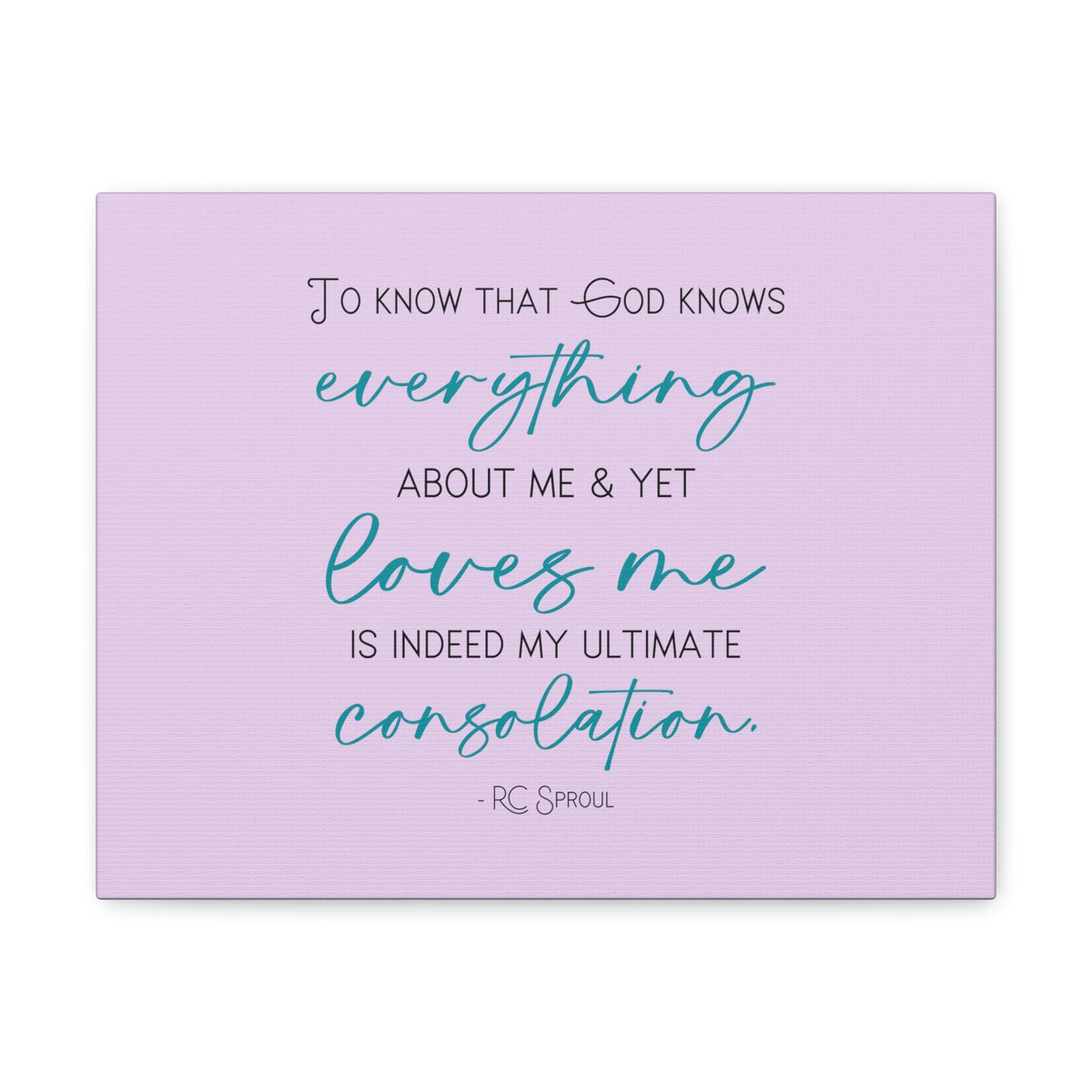 Scripture Walls My Ultimate Consolation RC Sproul 1 John 3:20 Bible Canvas Christian Wall Art Ready to Hang Unframed-Express Your Love Gifts