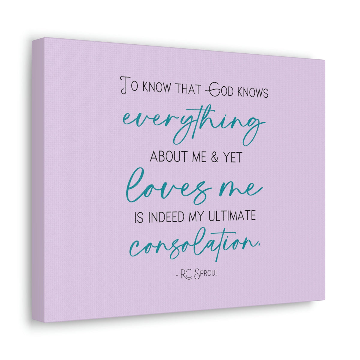 Scripture Walls My Ultimate Consolation RC Sproul 1 John 3:20 Bible Canvas Christian Wall Art Ready to Hang Unframed-Express Your Love Gifts