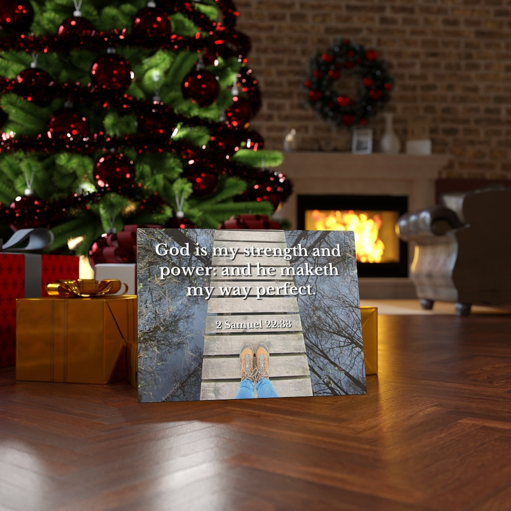 Scripture Walls My Way 2 Samuel 22:33 Bible Verse Canvas Christian Wall Art Ready to Hang Unframed-Express Your Love Gifts
