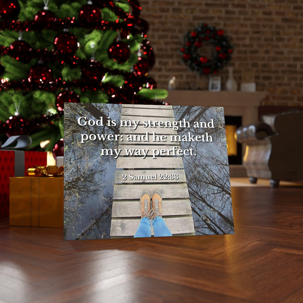 Scripture Walls My Way 2 Samuel 22:33 Bible Verse Canvas Christian Wall Art Ready to Hang Unframed-Express Your Love Gifts
