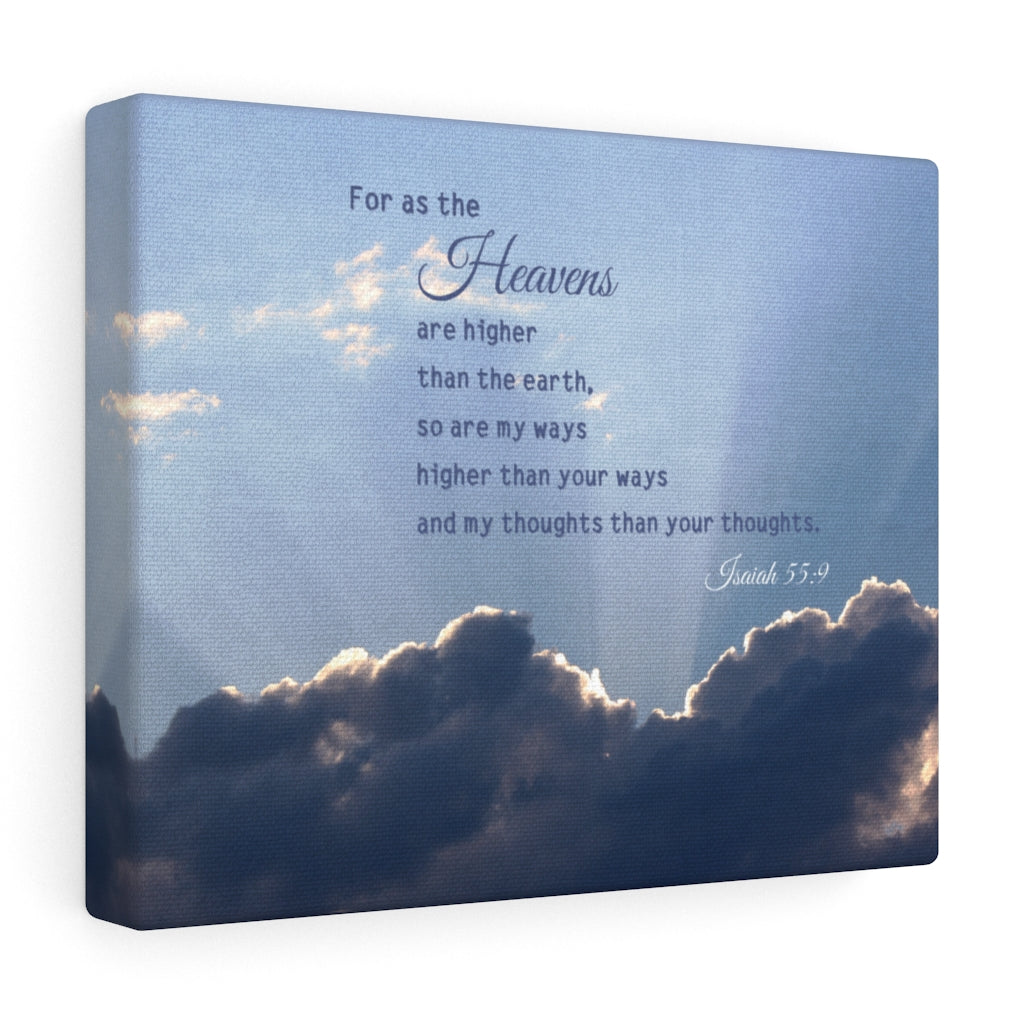Scripture Walls My Ways Isaiah 55:9 Bible Verse Canvas Christian Wall Art Ready to Hang Unframed-Express Your Love Gifts