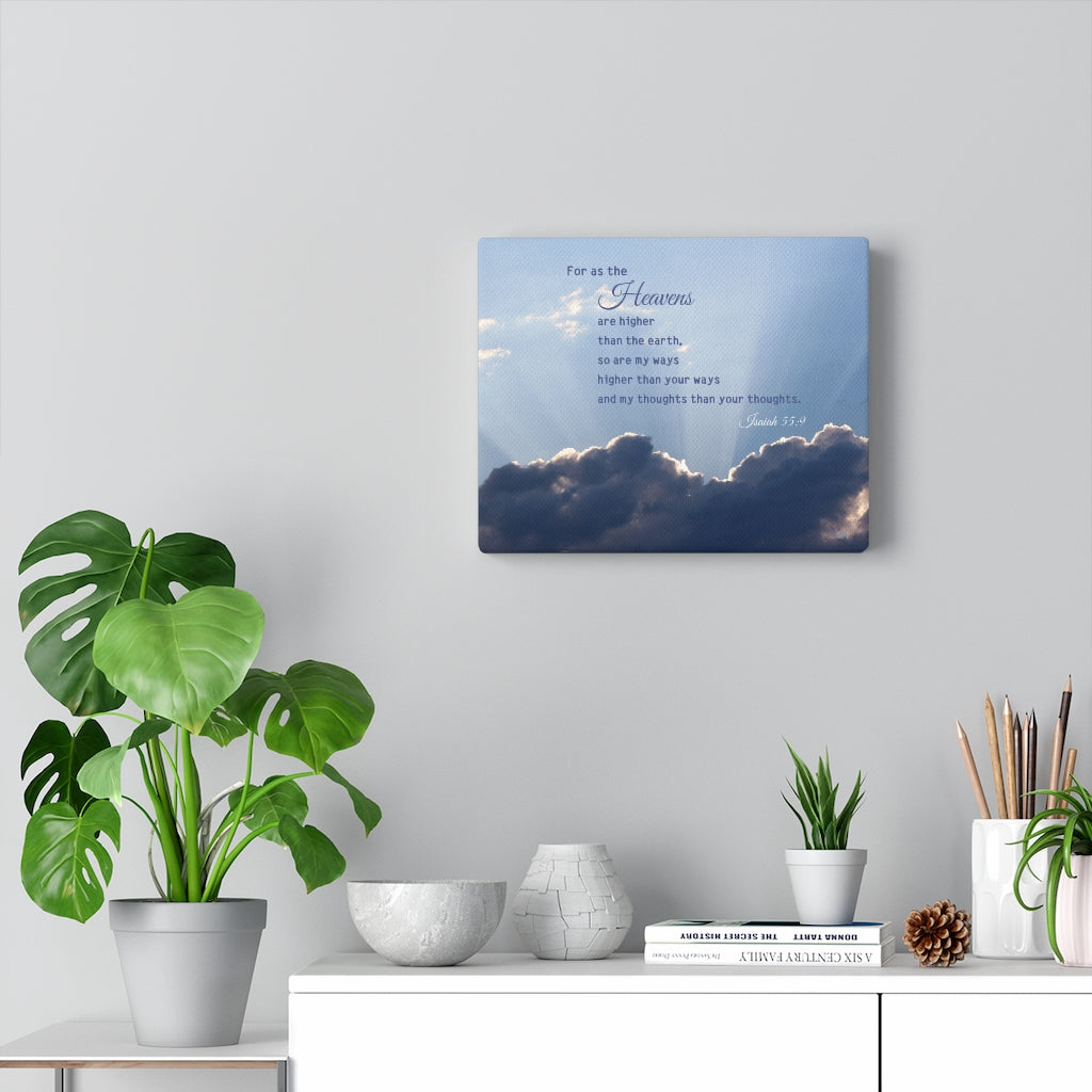Scripture Walls My Ways Isaiah 55:9 Bible Verse Canvas Christian Wall Art Ready to Hang Unframed-Express Your Love Gifts