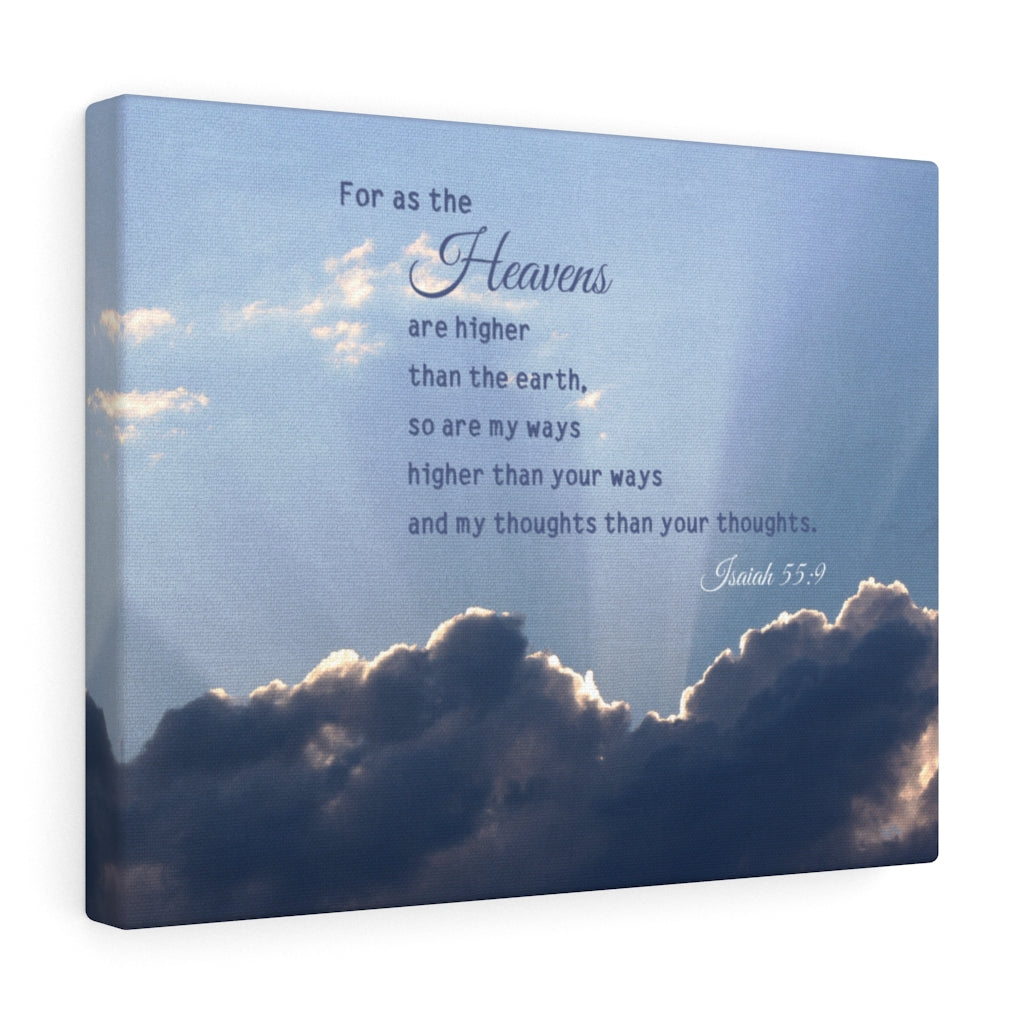 Scripture Walls My Ways Isaiah 55:9 Bible Verse Canvas Christian Wall Art Ready to Hang Unframed-Express Your Love Gifts