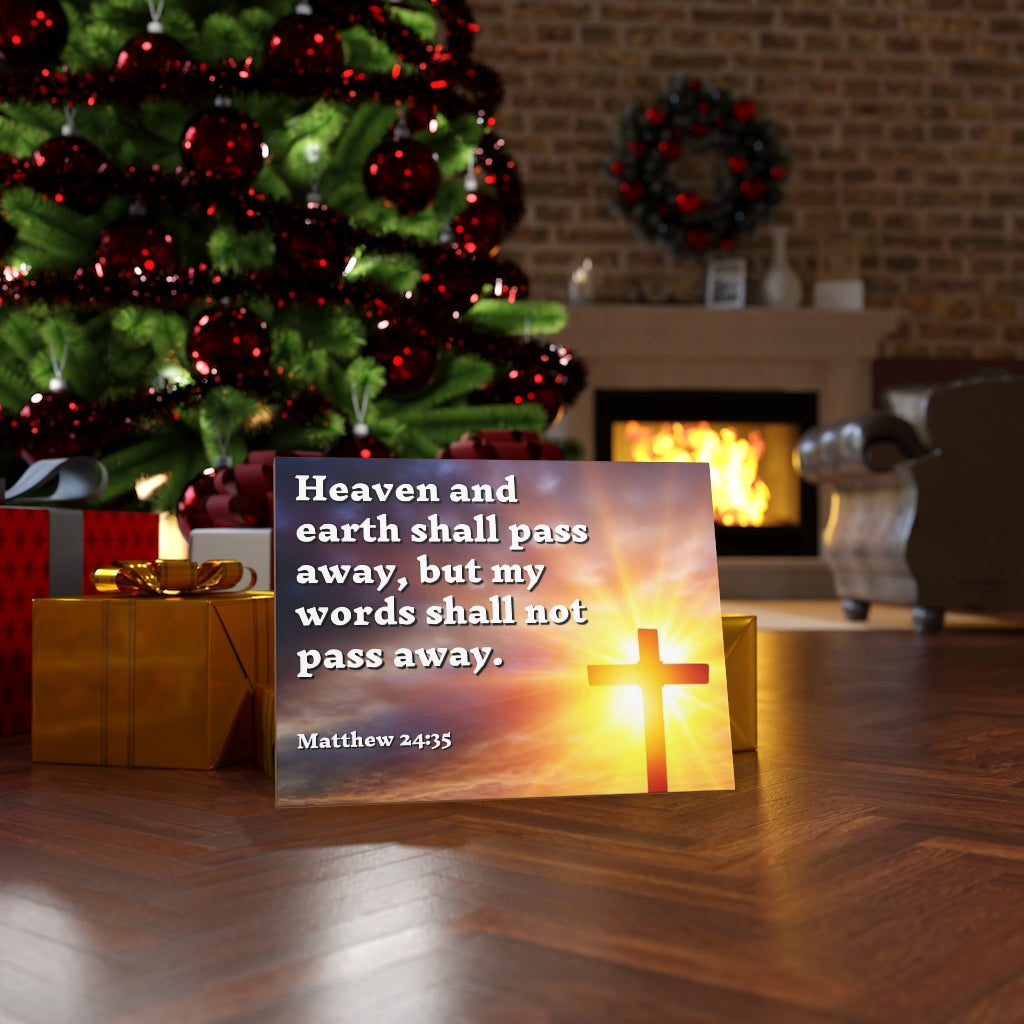 Scripture Walls My Words Matthew 24:35 Bible Verse Canvas Christian Wall Art Ready to Hang Unframed-Express Your Love Gifts