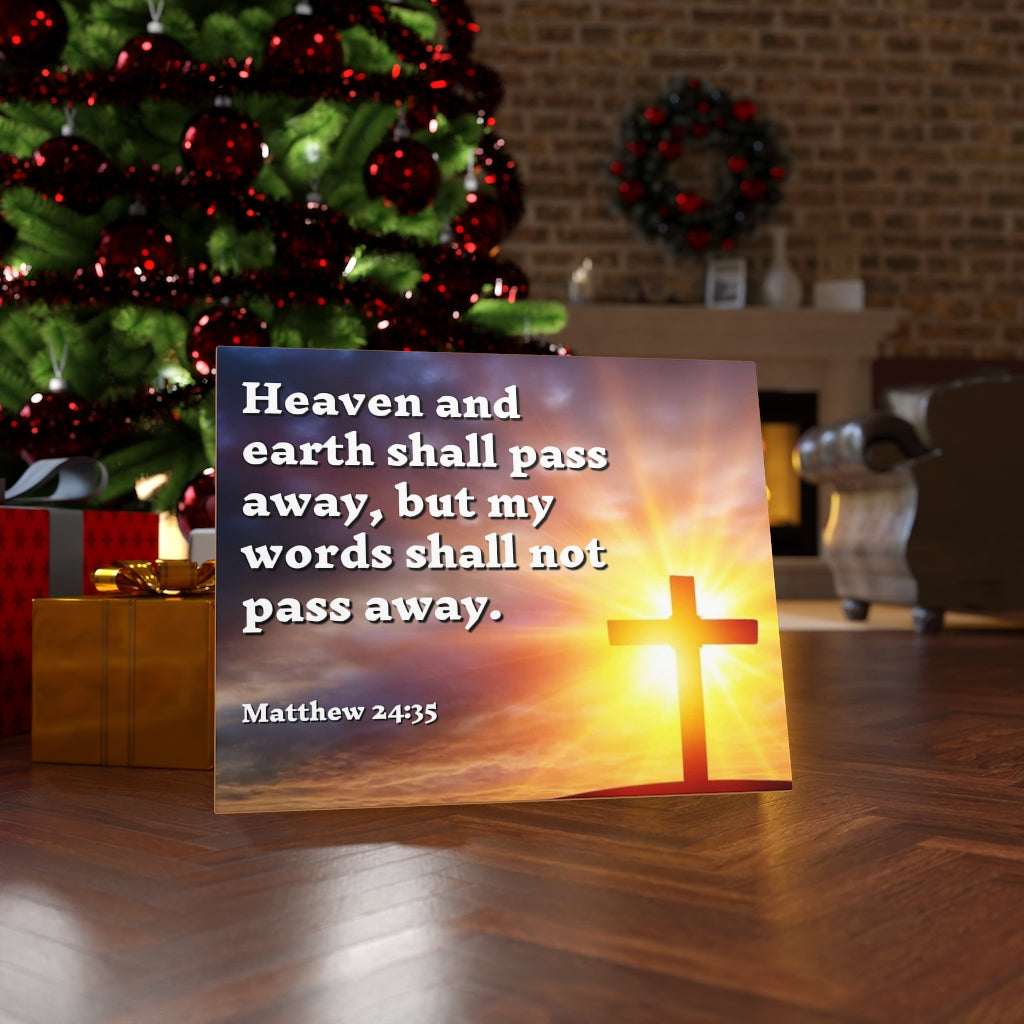 Scripture Walls My Words Matthew 24:35 Bible Verse Canvas Christian Wall Art Ready to Hang Unframed-Express Your Love Gifts