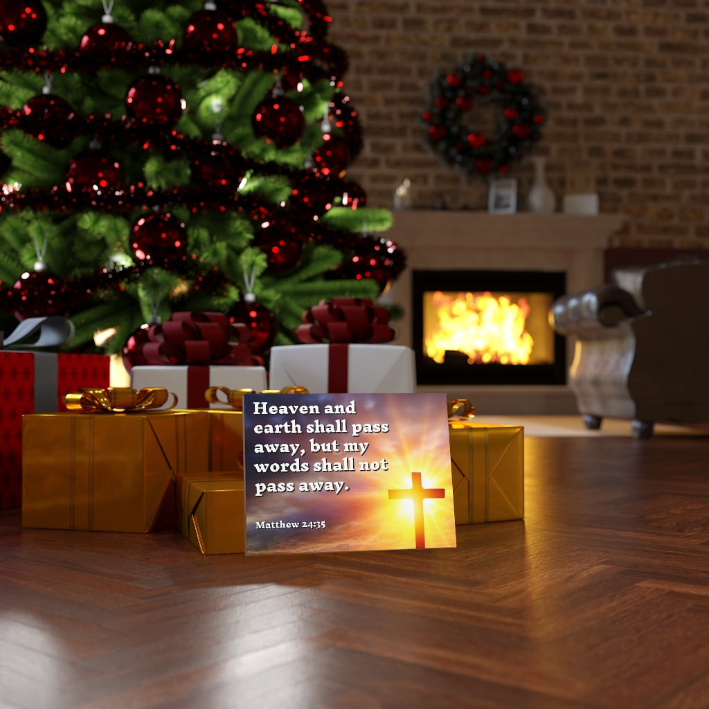 Scripture Walls My Words Matthew 24:35 Bible Verse Canvas Christian Wall Art Ready to Hang Unframed-Express Your Love Gifts