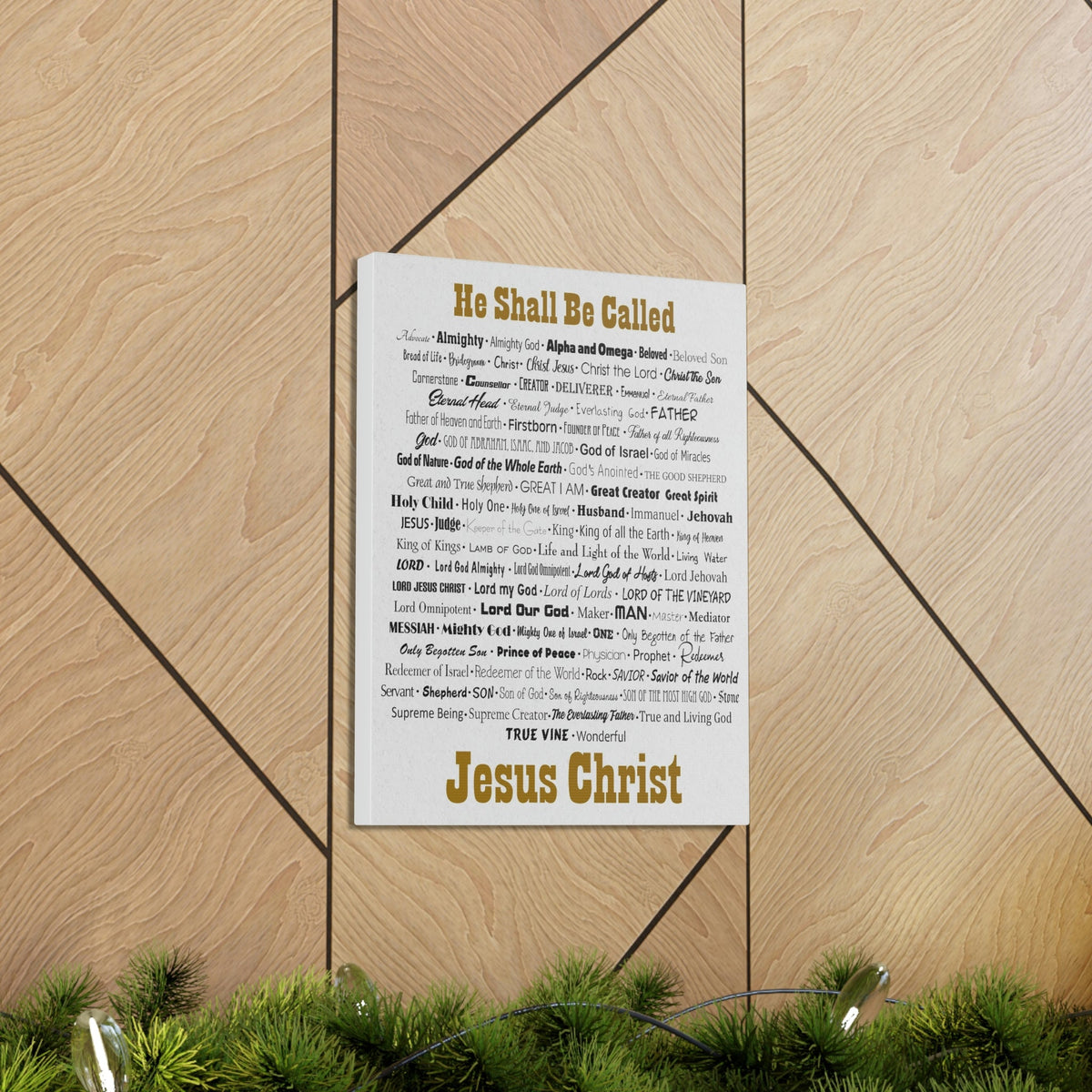 Scripture Walls Names of God He Shall Be Called Matthew 1:21 Christian Home Decor Unframed-Express Your Love Gifts