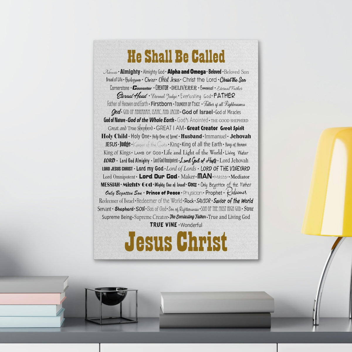 Scripture Walls Names of God He Shall Be Called Matthew 1:21 Christian Home Decor Unframed-Express Your Love Gifts