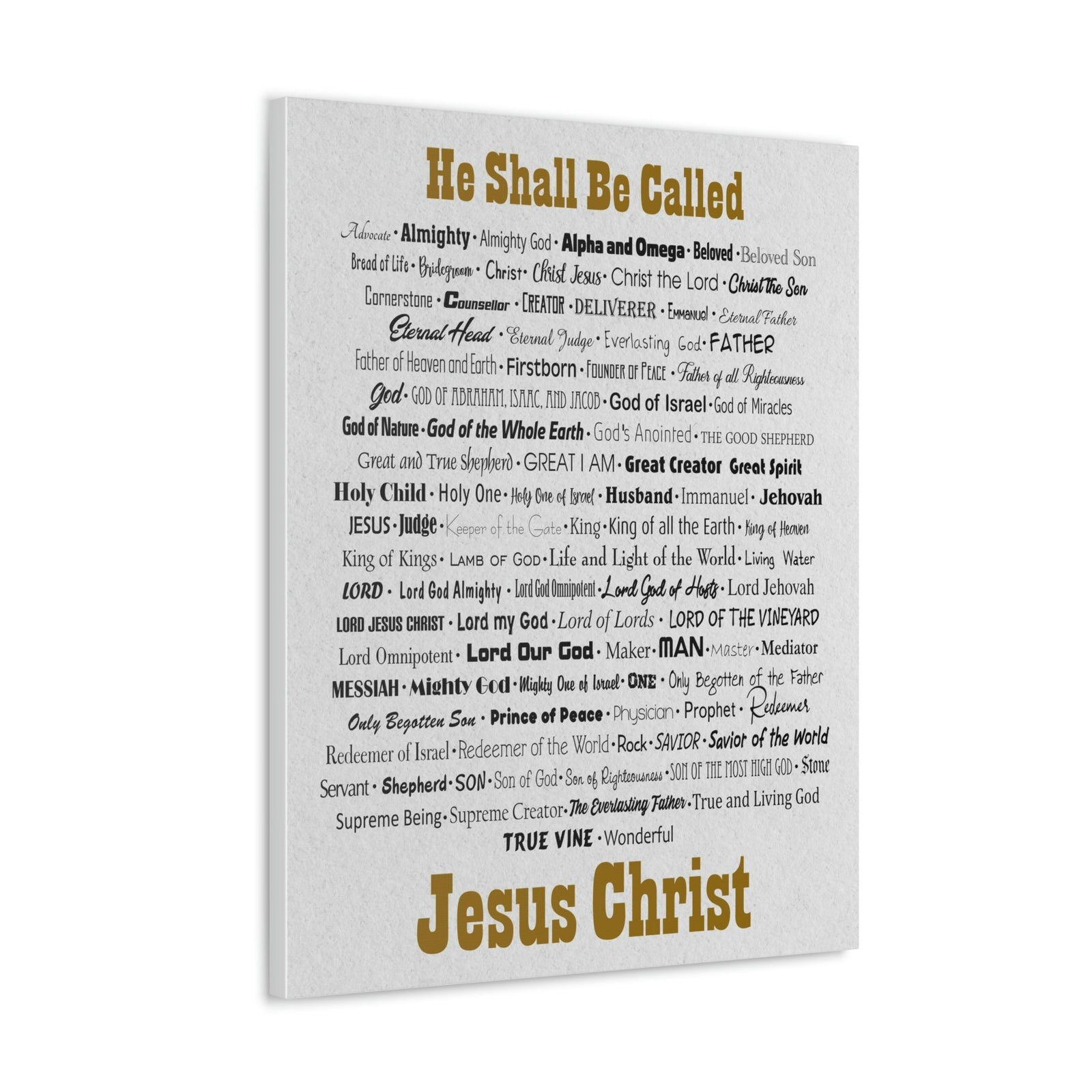 Scripture Walls Names of God He Shall Be Called Matthew 1:21 Christian Home Decor Unframed-Express Your Love Gifts