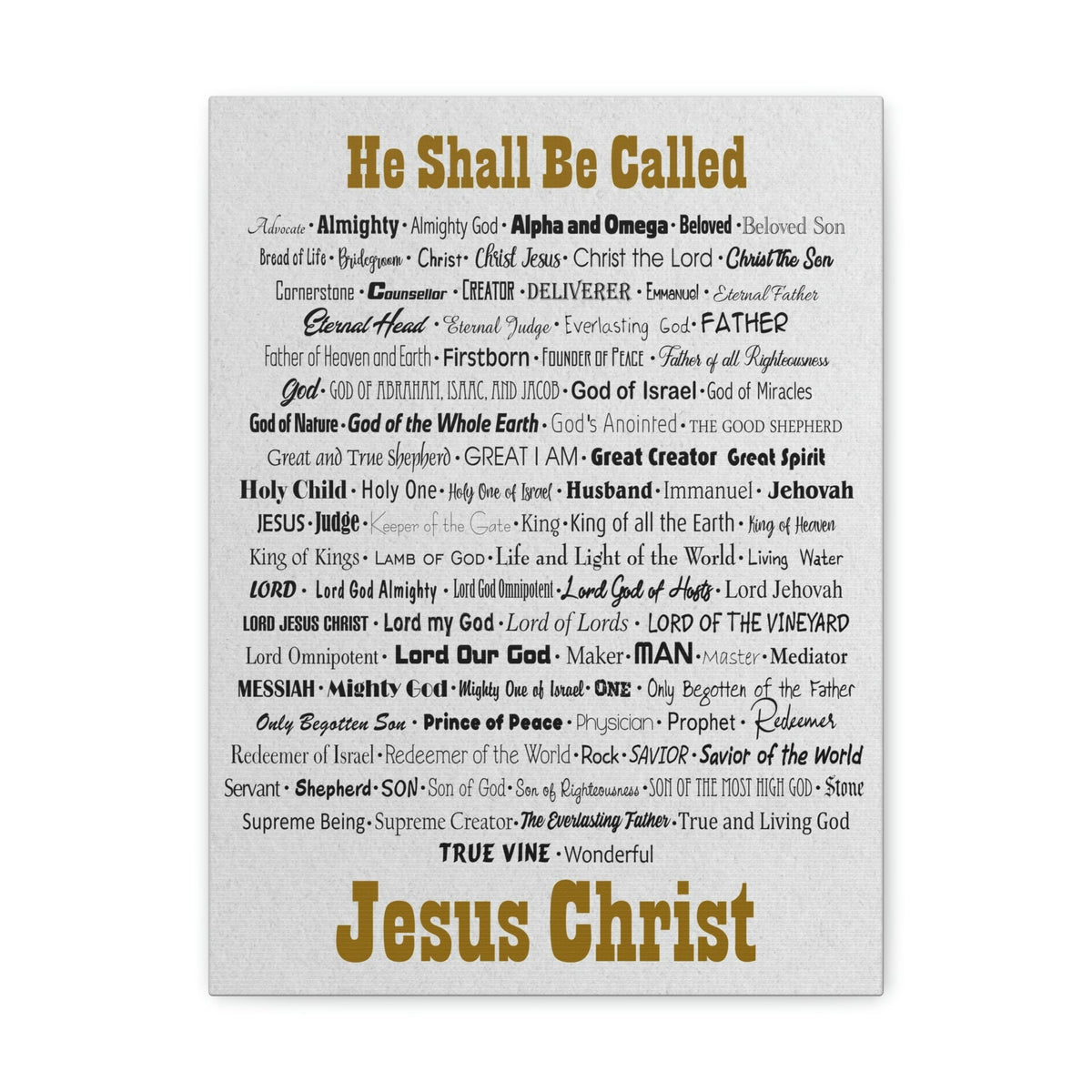 Scripture Walls Names of God He Shall Be Called Matthew 1:21 Christian Home Decor Unframed-Express Your Love Gifts