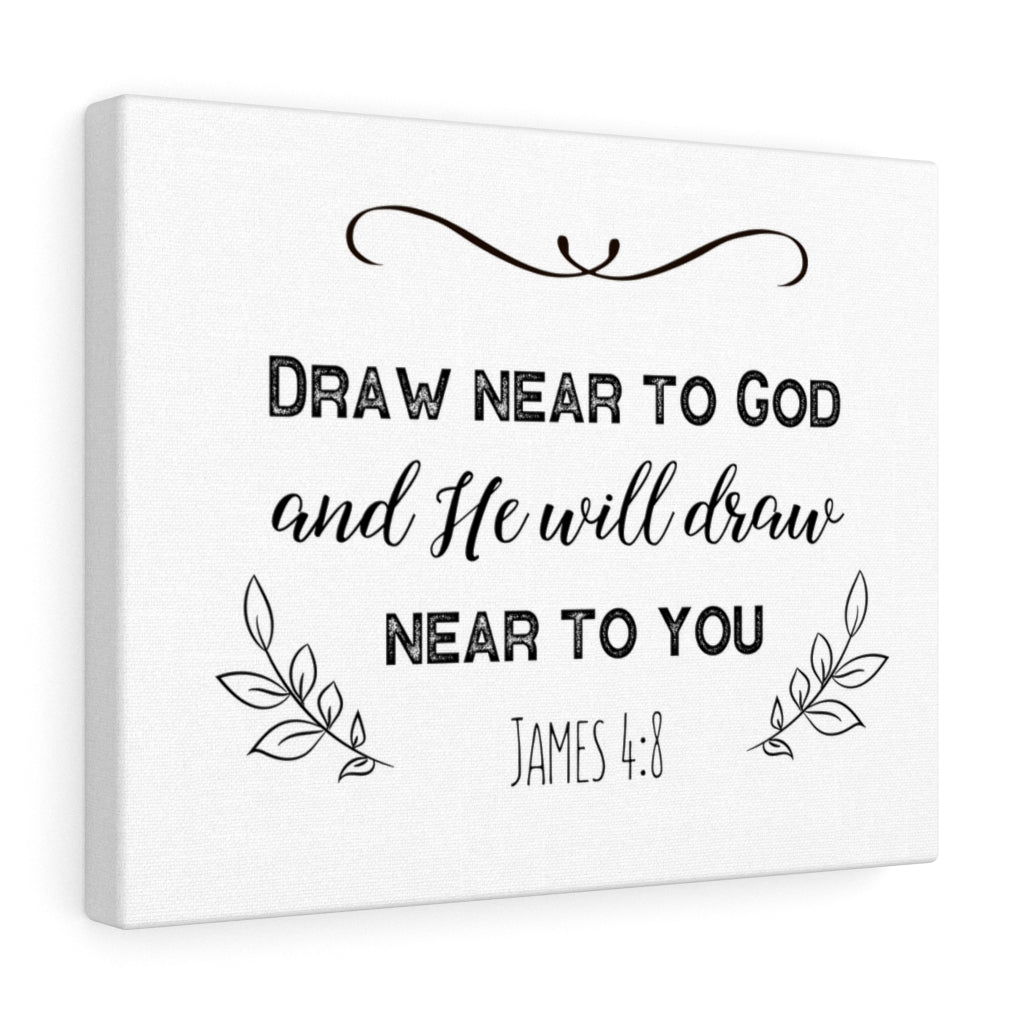 Scripture Walls Near To God James 4:8 Bible Verse Canvas Christian Wall Art Ready to Hang Unframed-Express Your Love Gifts