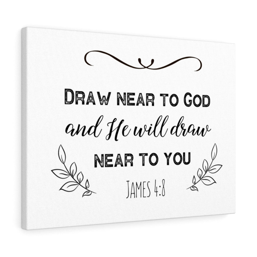 Scripture Walls Near To God James 4:8 Bible Verse Canvas Christian Wall Art Ready to Hang Unframed-Express Your Love Gifts