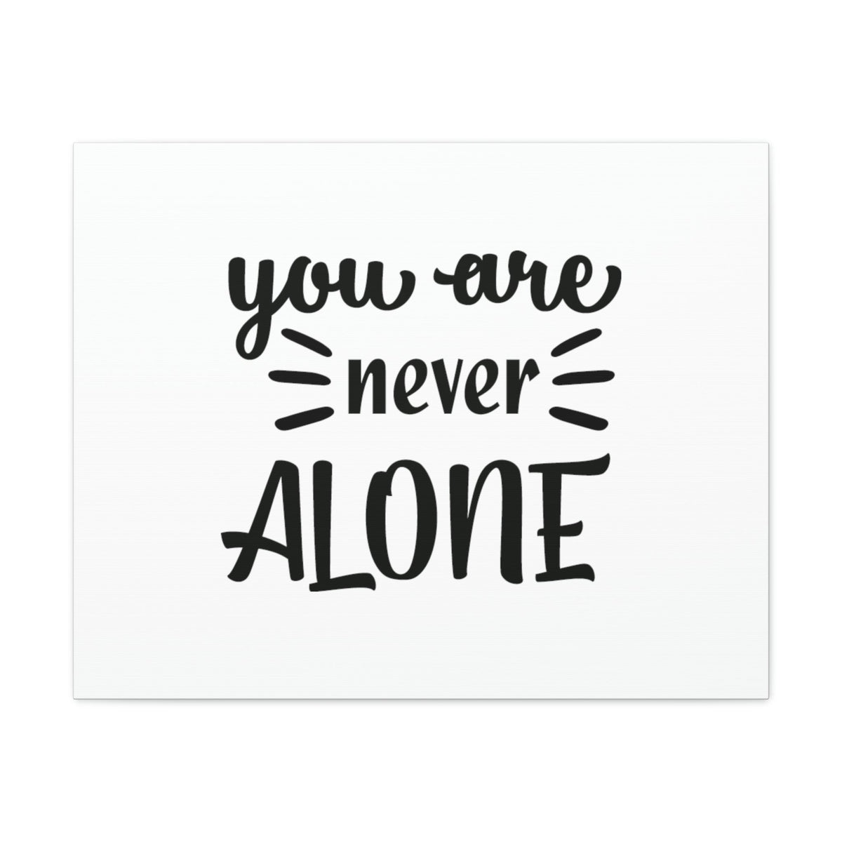 Scripture Walls Never Alone Psalm 23:4 Christian Wall Art Bible Verse Print Ready to Hang Unframed-Express Your Love Gifts