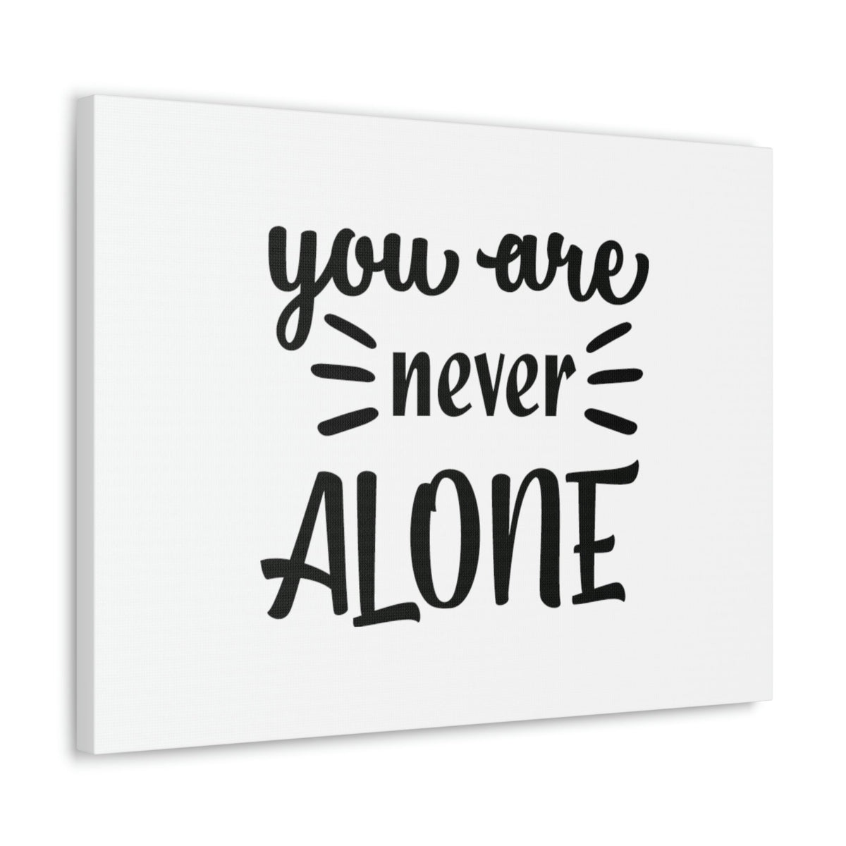 Scripture Walls Never Alone Psalm 23:4 Christian Wall Art Bible Verse Print Ready to Hang Unframed-Express Your Love Gifts