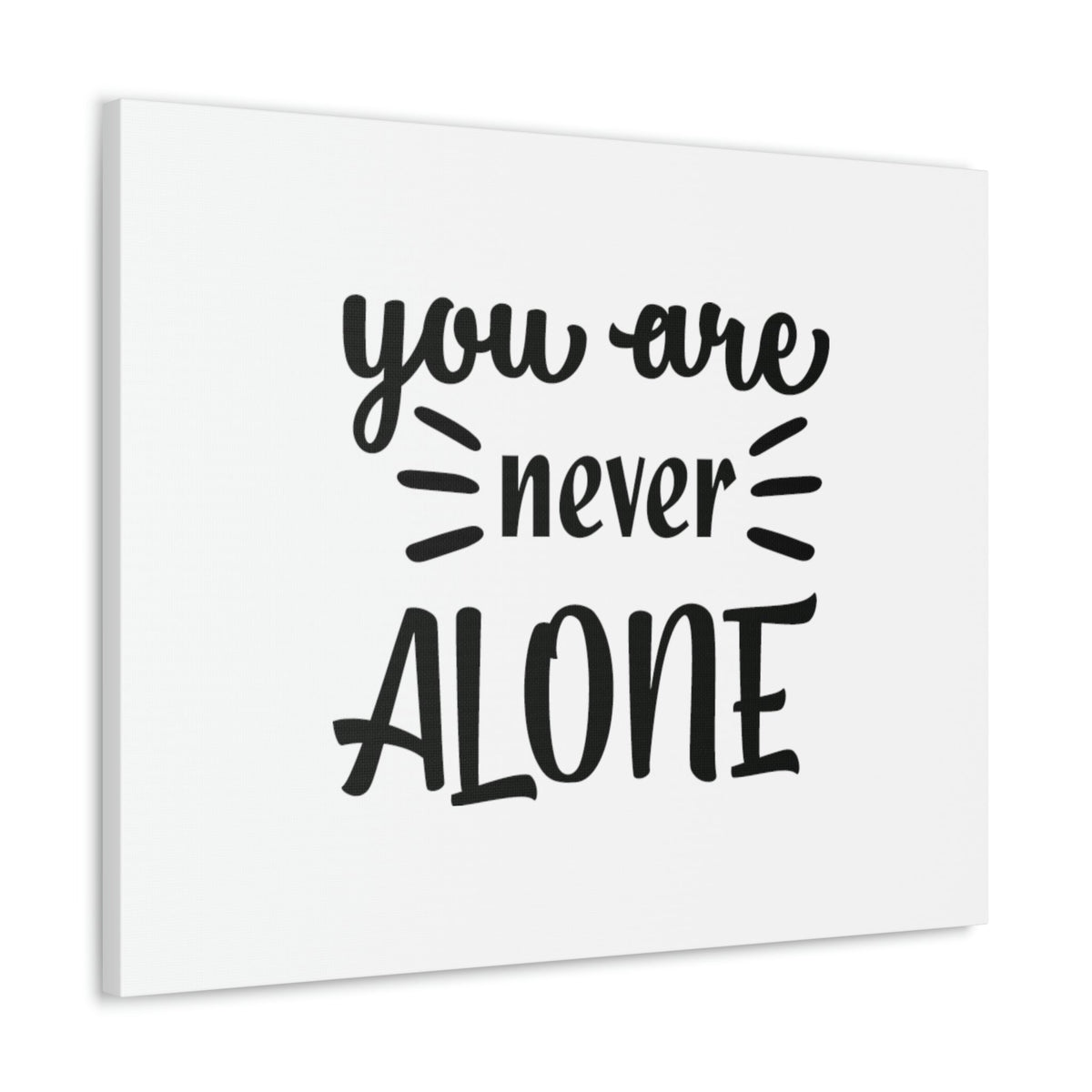 Scripture Walls Never Alone Psalm 23:4 Christian Wall Art Bible Verse Print Ready to Hang Unframed-Express Your Love Gifts