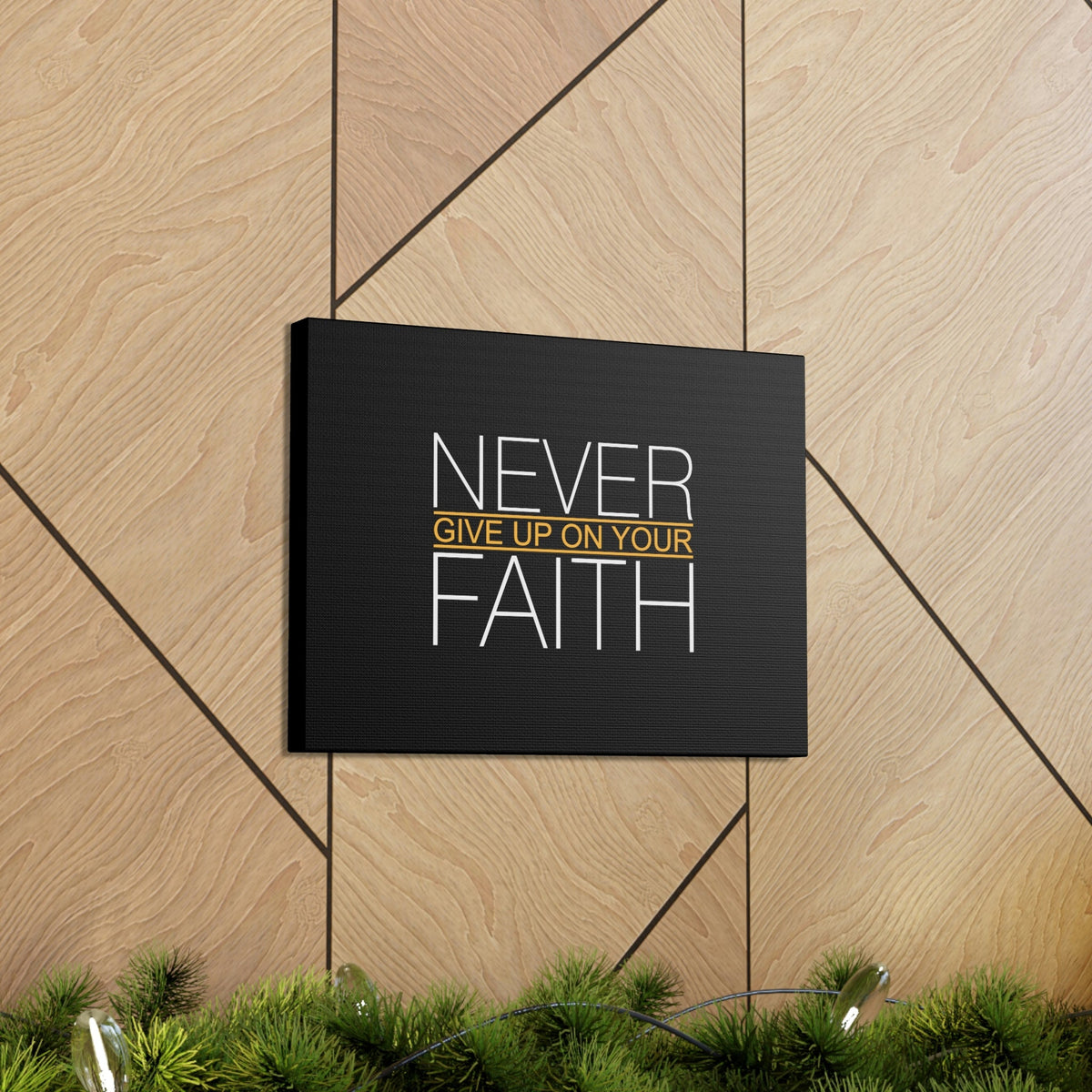 Scripture Walls Never Give Up On Your Faith Ephesians 2:8 Christian Wall Art Bible Verse Print Ready to Hang Unframed-Express Your Love Gifts