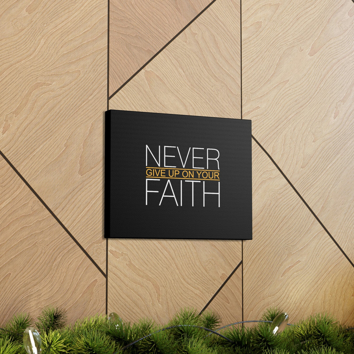 Scripture Walls Never Give Up On Your Faith Ephesians 2:8 Christian Wall Art Bible Verse Print Ready to Hang Unframed-Express Your Love Gifts