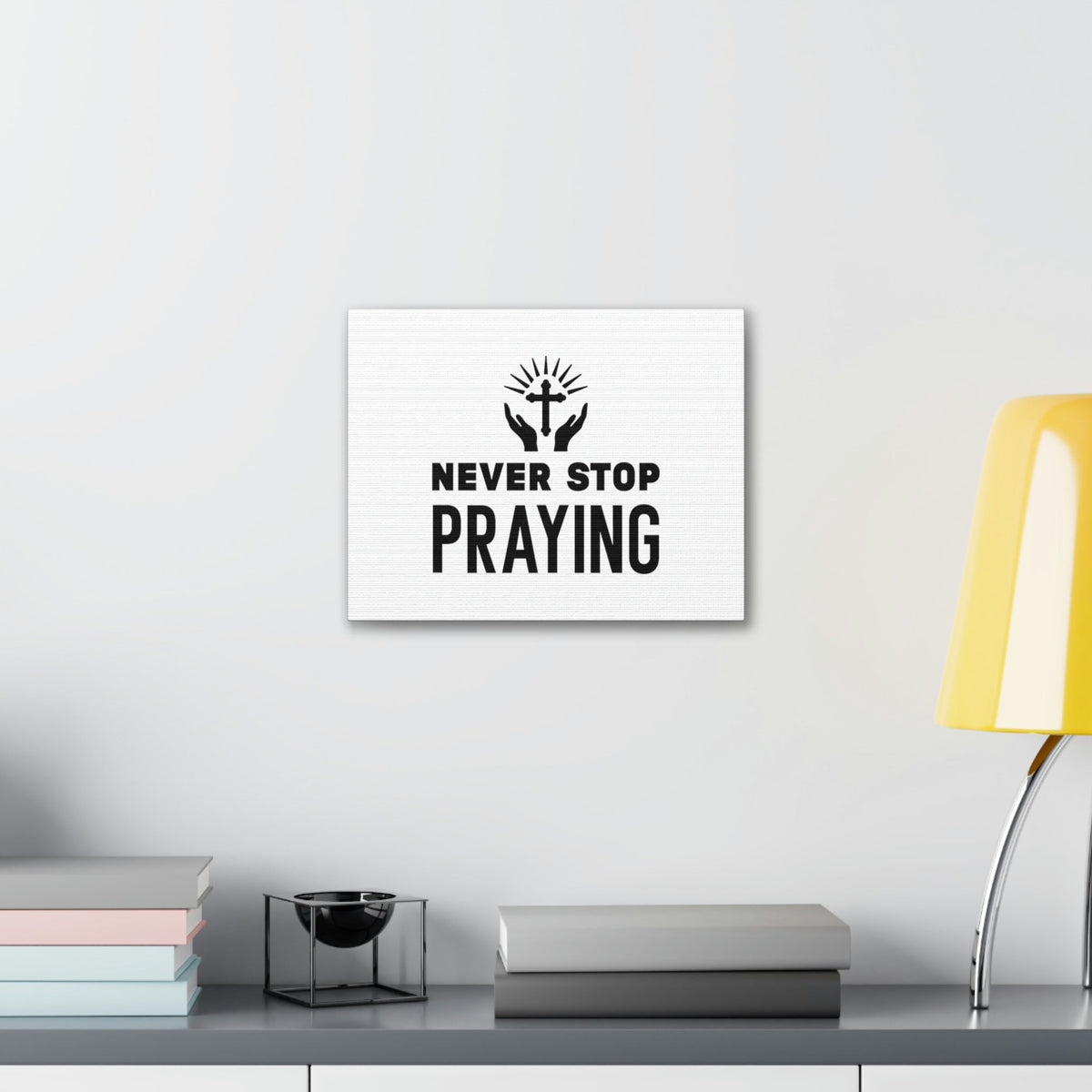 Scripture Walls Never Stop Praying 1 Thessalonians 5:17 Christian Wall Art Bible Verse Print Ready to Hang Unframed-Express Your Love Gifts
