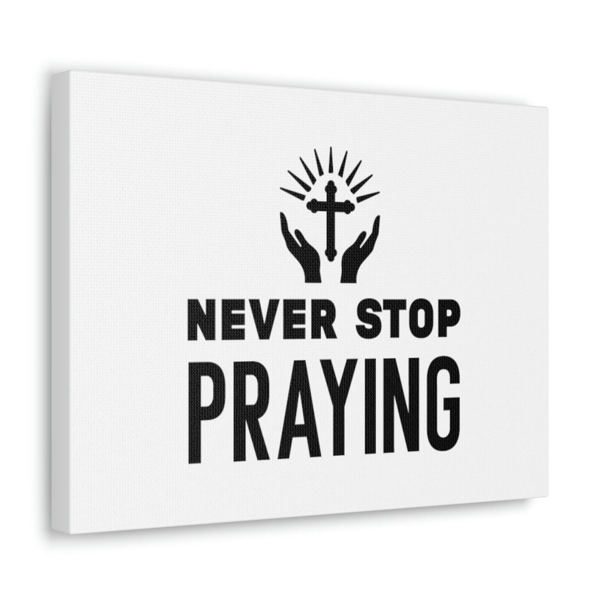 Scripture Walls Never Stop Praying 1 Thessalonians 5:17 Christian Wall Art Bible Verse Print Ready to Hang Unframed-Express Your Love Gifts