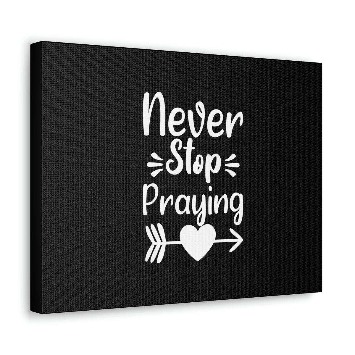 Scripture Walls Never Stop Praying 1 Thessalonians 5:17 White Christian Wall Art Bible Verse Print Ready to Hang Unframed-Express Your Love Gifts