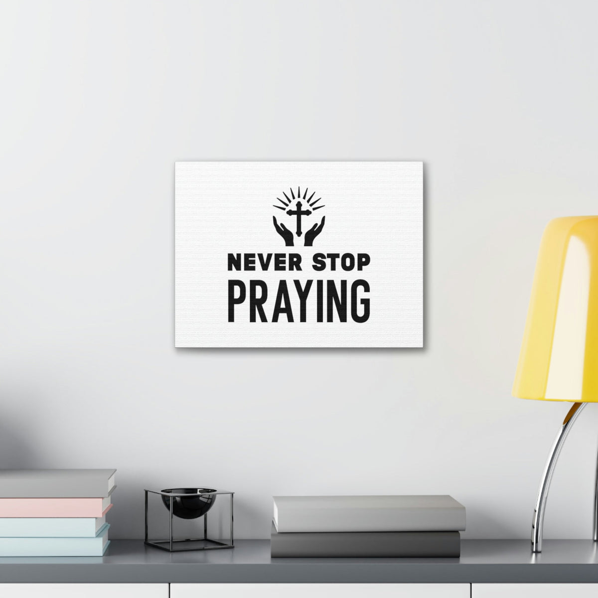 Scripture Walls Never Stop Praying 1 Thessalonians 5:17 Christian Wall Art Bible Verse Print Ready to Hang Unframed-Express Your Love Gifts