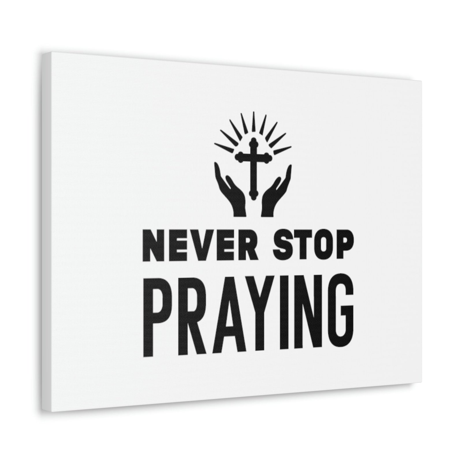 Scripture Walls Never Stop Praying 1 Thessalonians 5:17 Christian Wall Art Bible Verse Print Ready to Hang Unframed-Express Your Love Gifts