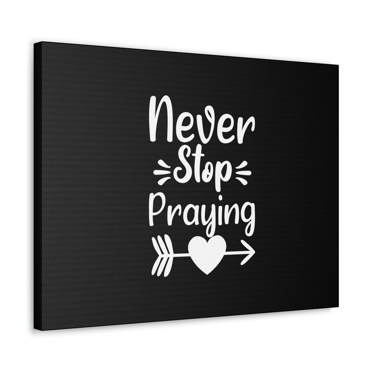 Scripture Walls Never Stop Praying 1 Thessalonians 5:17 White Christian Wall Art Bible Verse Print Ready to Hang Unframed-Express Your Love Gifts