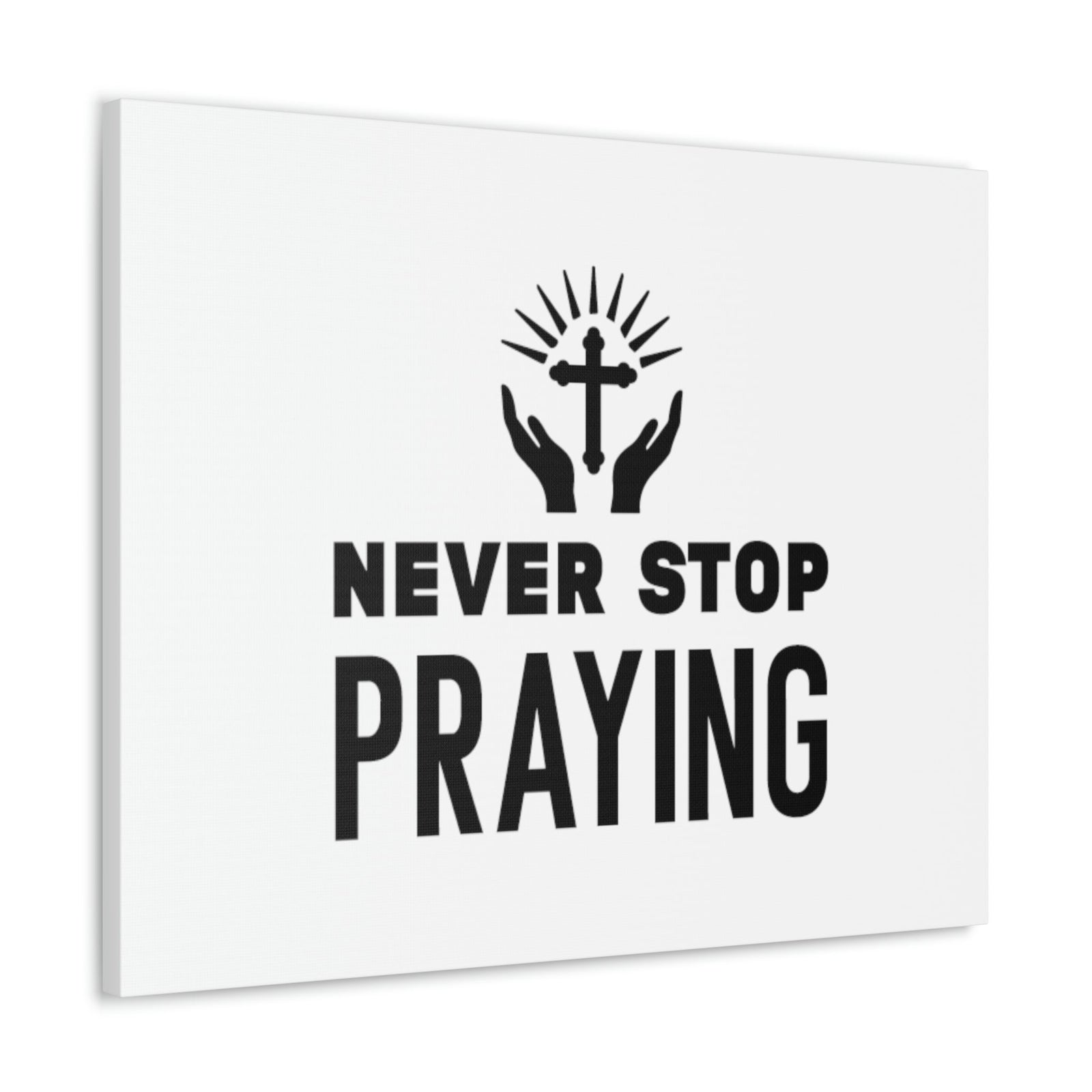 Scripture Walls Never Stop Praying 1 Thessalonians 5:17 Christian Wall Art Bible Verse Print Ready to Hang Unframed-Express Your Love Gifts